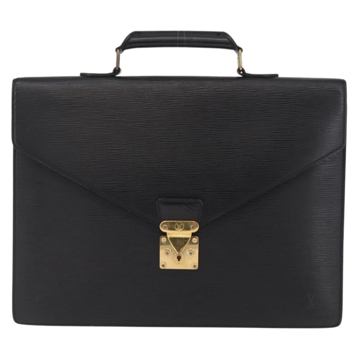 LOUIS VUITTON Epi Serviette Conseiller Briefcase Black M54422 LV Auth BA16193