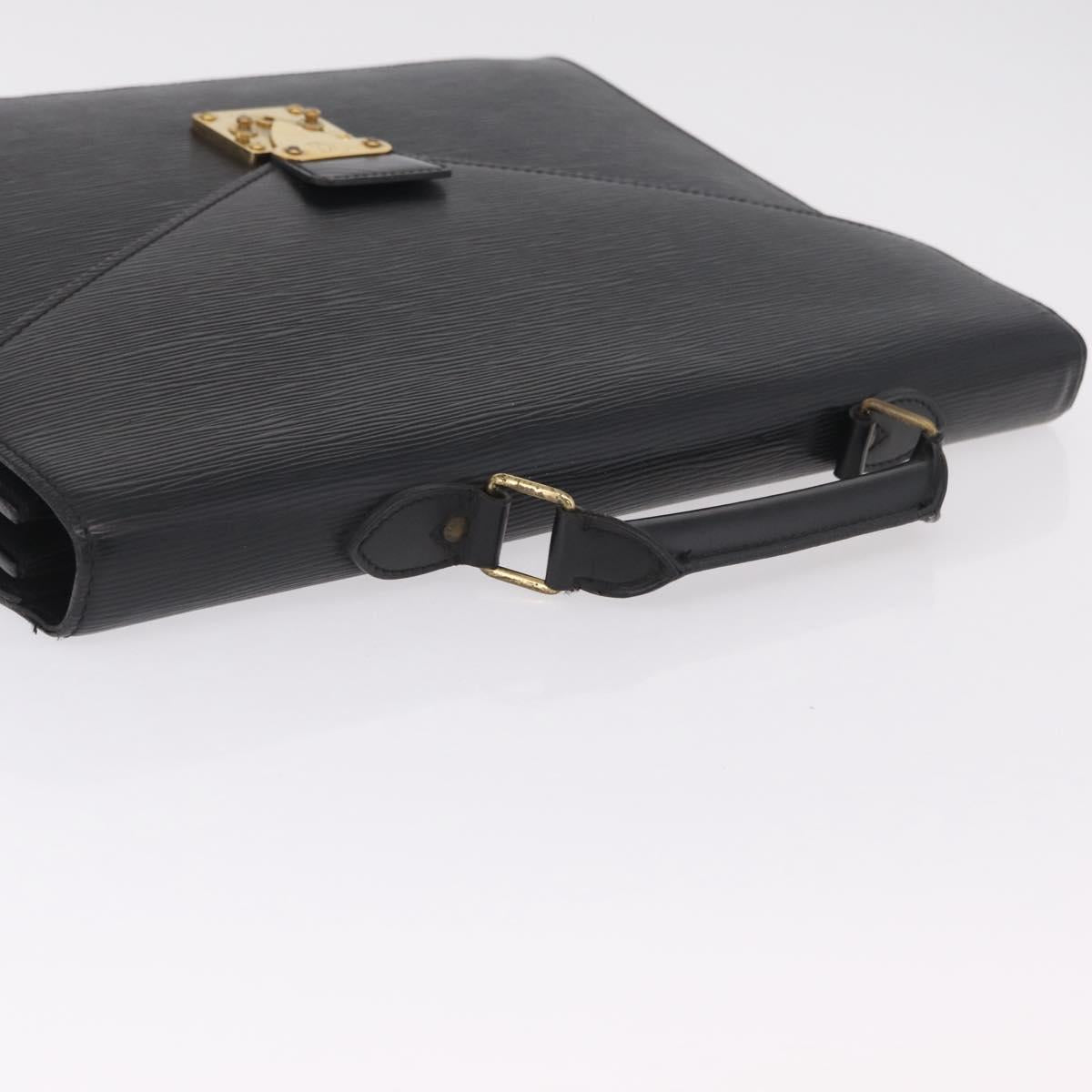 LOUIS VUITTON Epi Serviette Conseiller Briefcase Black M54422 LV Auth BA16193