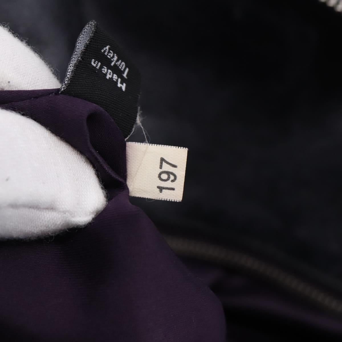 Miu Miu Vitter Lux Hand Bag Leather 2way Purple Silver Auth BA16195V