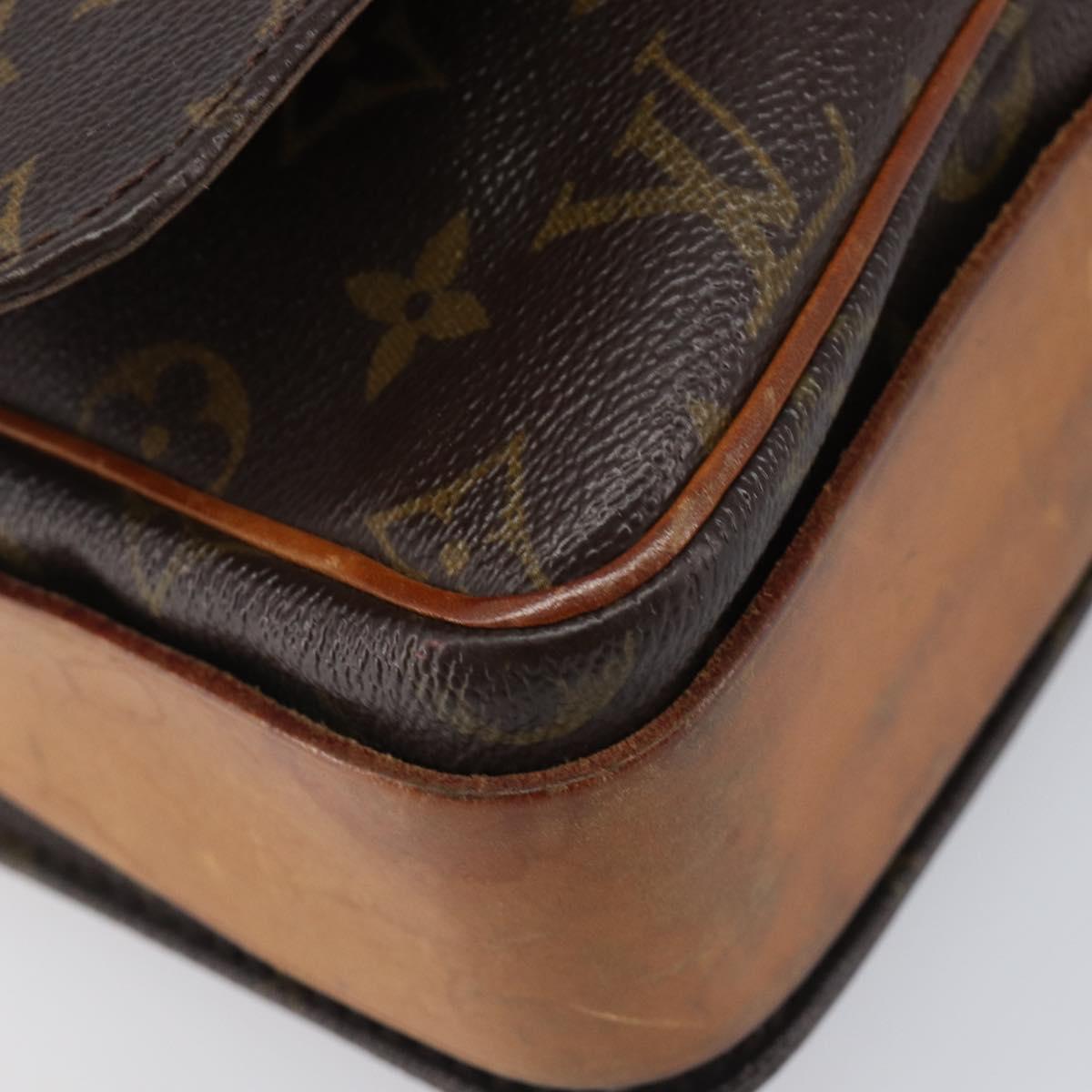LOUIS VUITTON Monogram Cartouchiere GM Shoulder Bag M51252 LV Auth BA16199