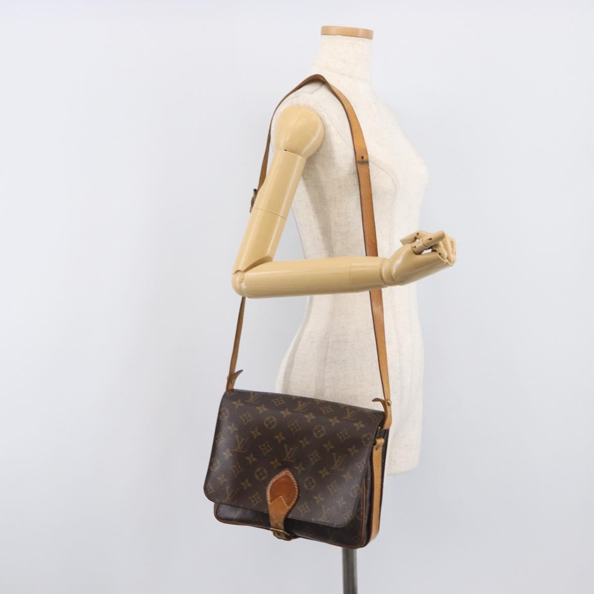 LOUIS VUITTON Monogram Cartouchiere GM Shoulder Bag M51252 LV Auth BA16199