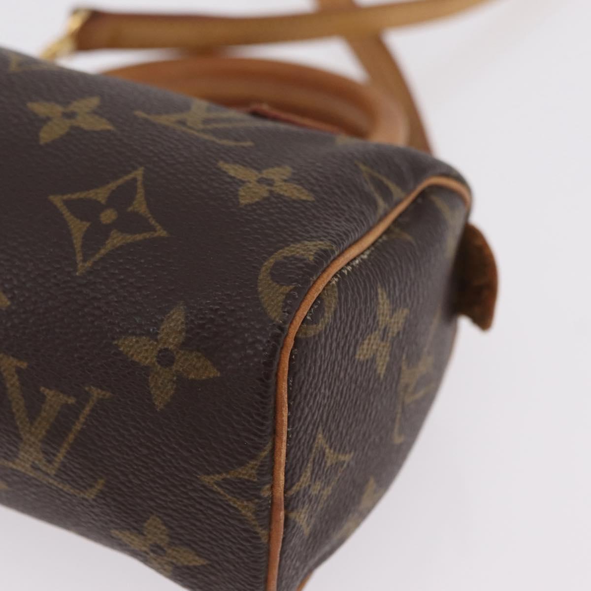 LOUIS VUITTON Monogram Mini Speedy Hand Bag M41534 LV Auth BA16201A