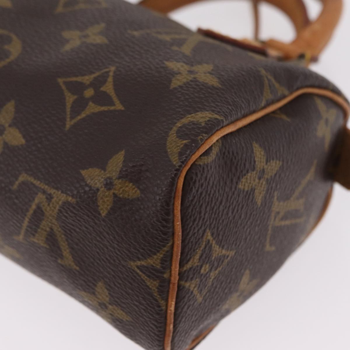 LOUIS VUITTON Monogram Mini Speedy Hand Bag M41534 LV Auth BA16201A