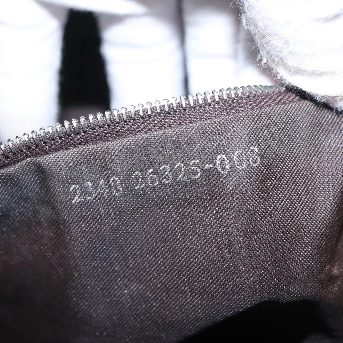 FENDI Zucca Canvas Mamma Baguette Shoulder Bag Black Silver Auth BA16204V