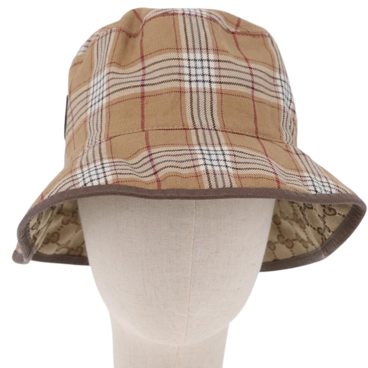 GUCCI GG Bucket Hat Canvas Beige 700851 Auth BA16213V