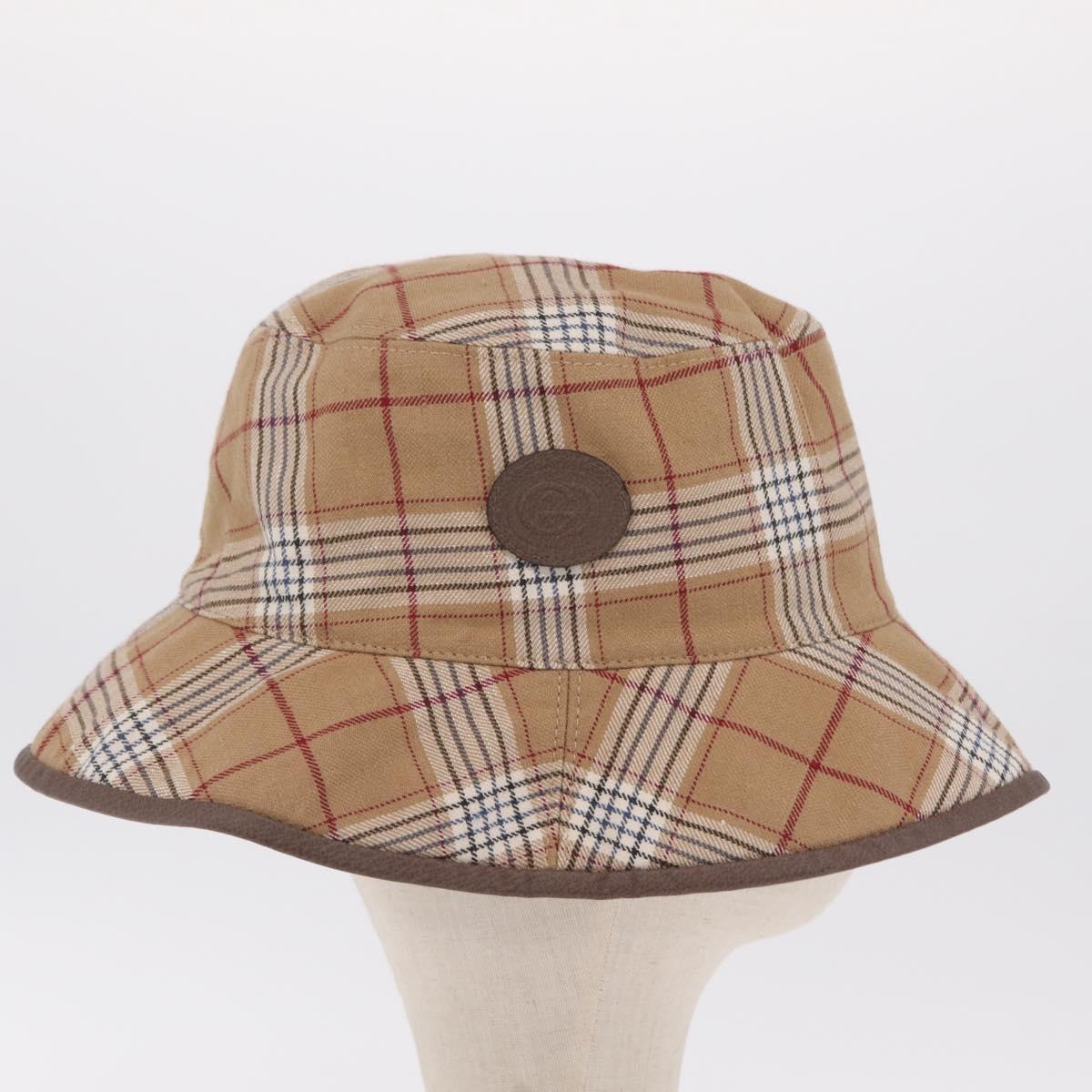 GUCCI GG Bucket Hat Canvas Beige 700851 Auth BA16213V