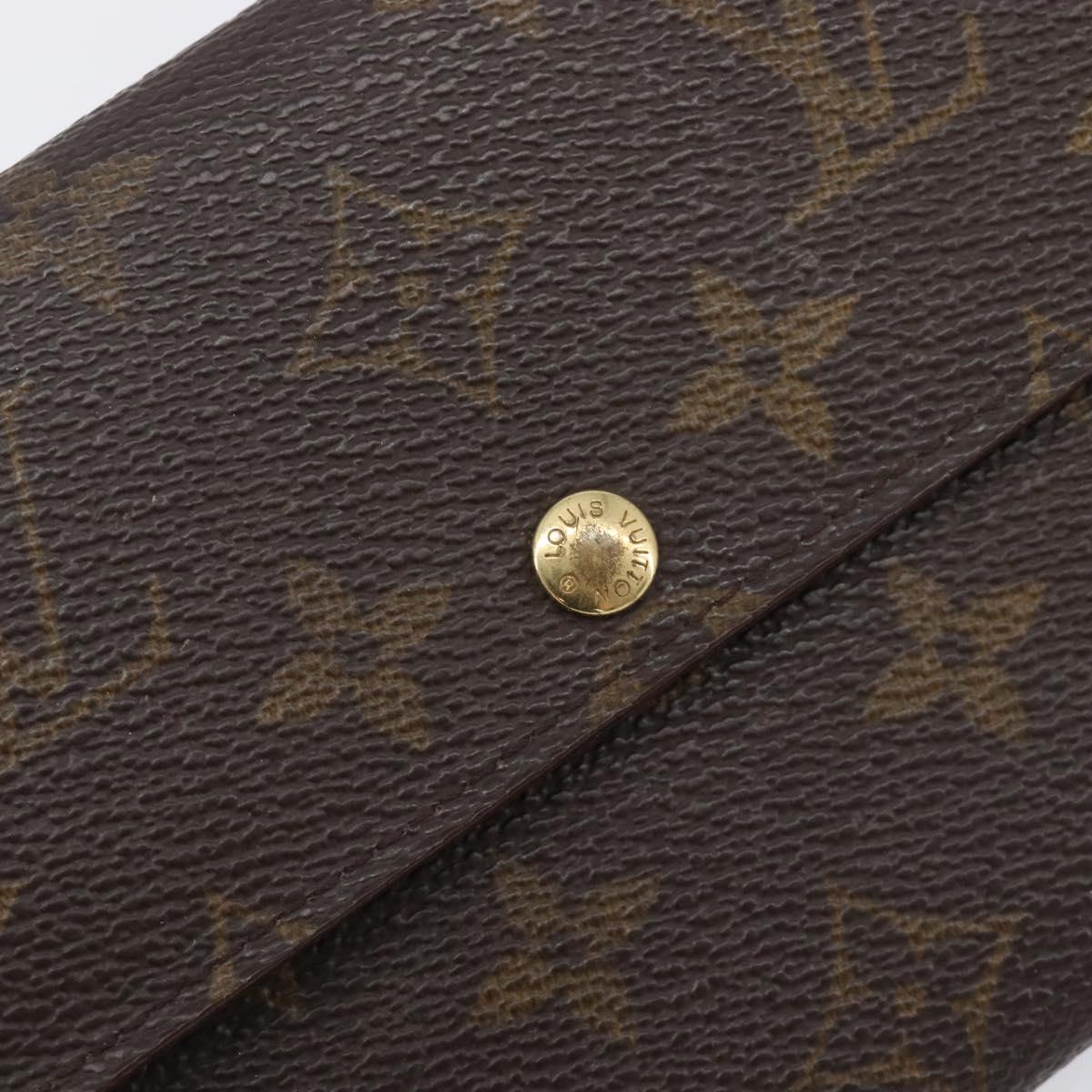 LOUIS VUITTON Monogram Portefeuille Sarah Long Wallet M61734 LV Auth BA16215