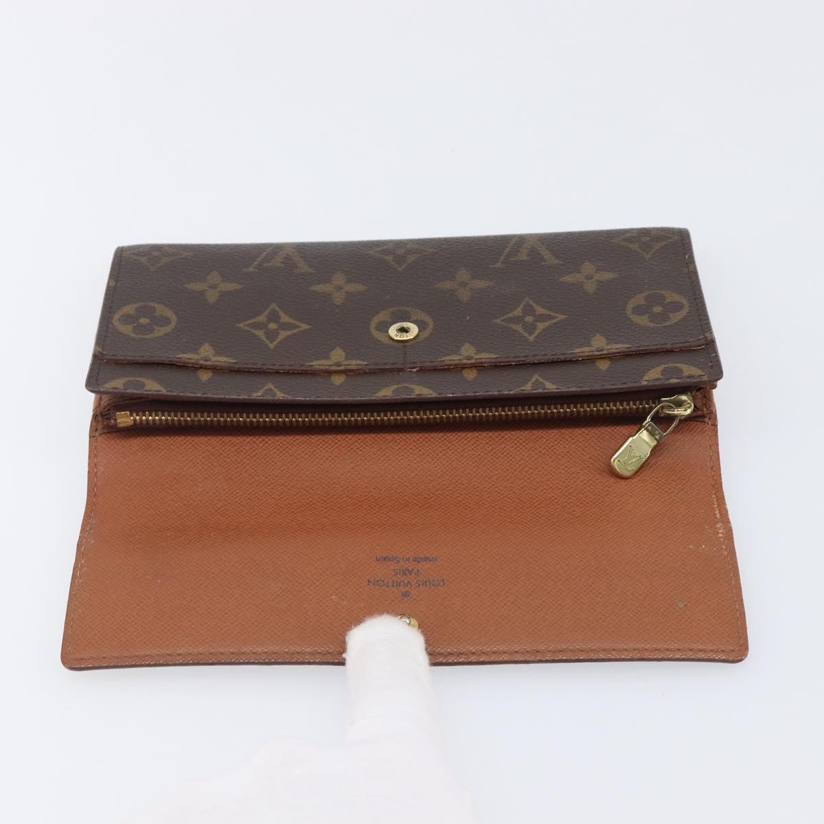 LOUIS VUITTON Monogram Portefeuille Sarah Long Wallet M61734 LV Auth BA16215