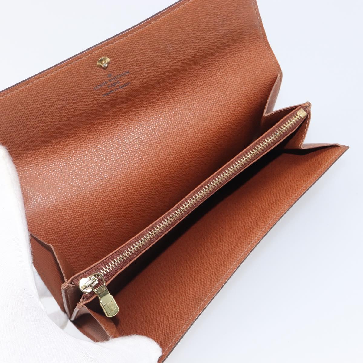 LOUIS VUITTON Monogram Portefeuille Sarah Long Wallet M61734 LV Auth BA16215