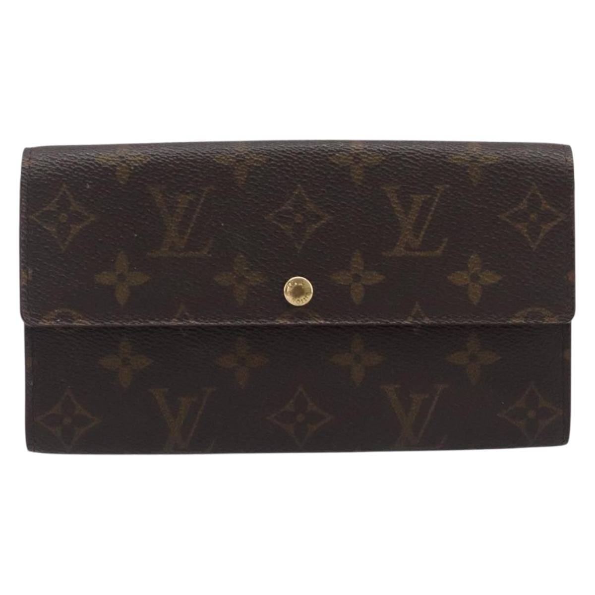 LOUIS VUITTON Monogram Portefeuille Sarah Long Wallet M61734 LV Auth BA16215