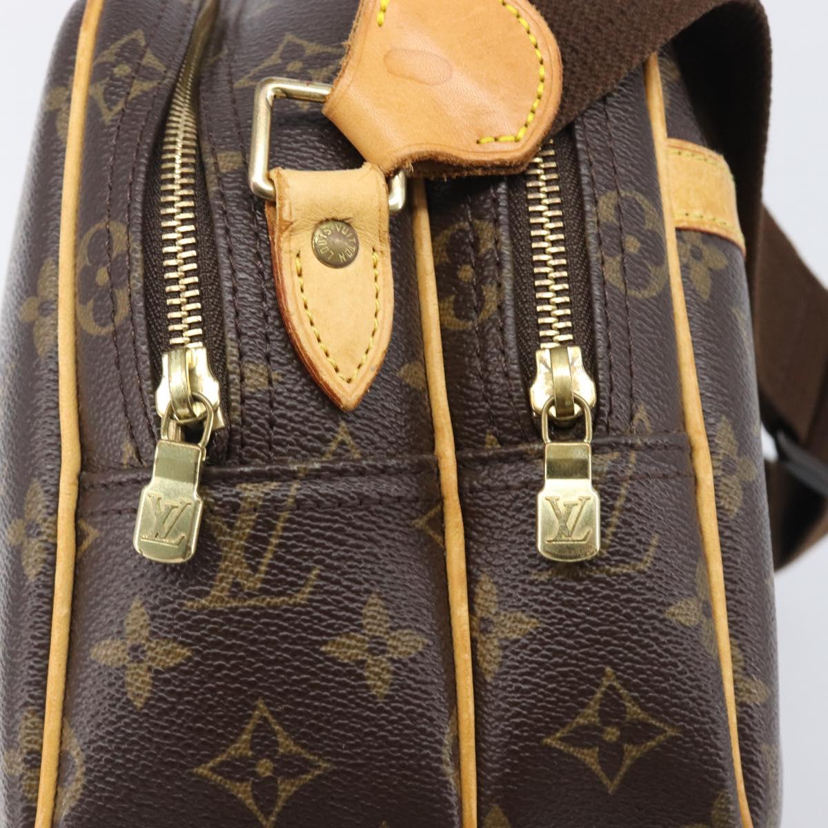 LOUIS VUITTON Monogram Reporter PM Shoulder Bag M45254 LV Auth BA16216
