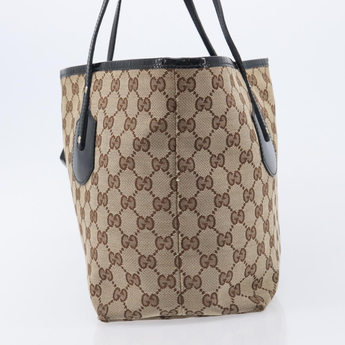 GUCCI GG Canvas Web Sherry Line Tote Bag Shoulder Bag 2 Set Beige Auth BA16222