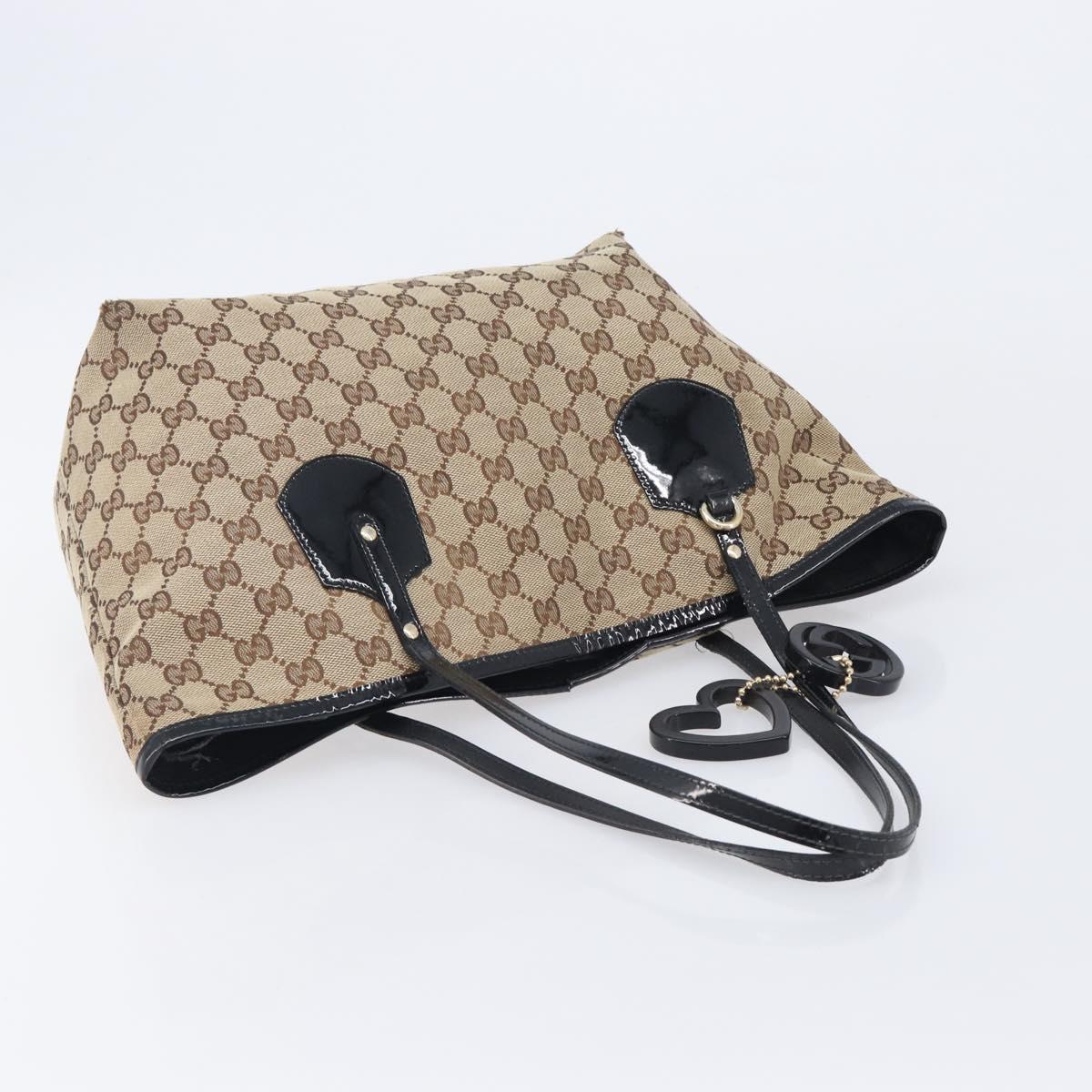 GUCCI GG Canvas Web Sherry Line Tote Bag Shoulder Bag 2 Set Beige Auth BA16222