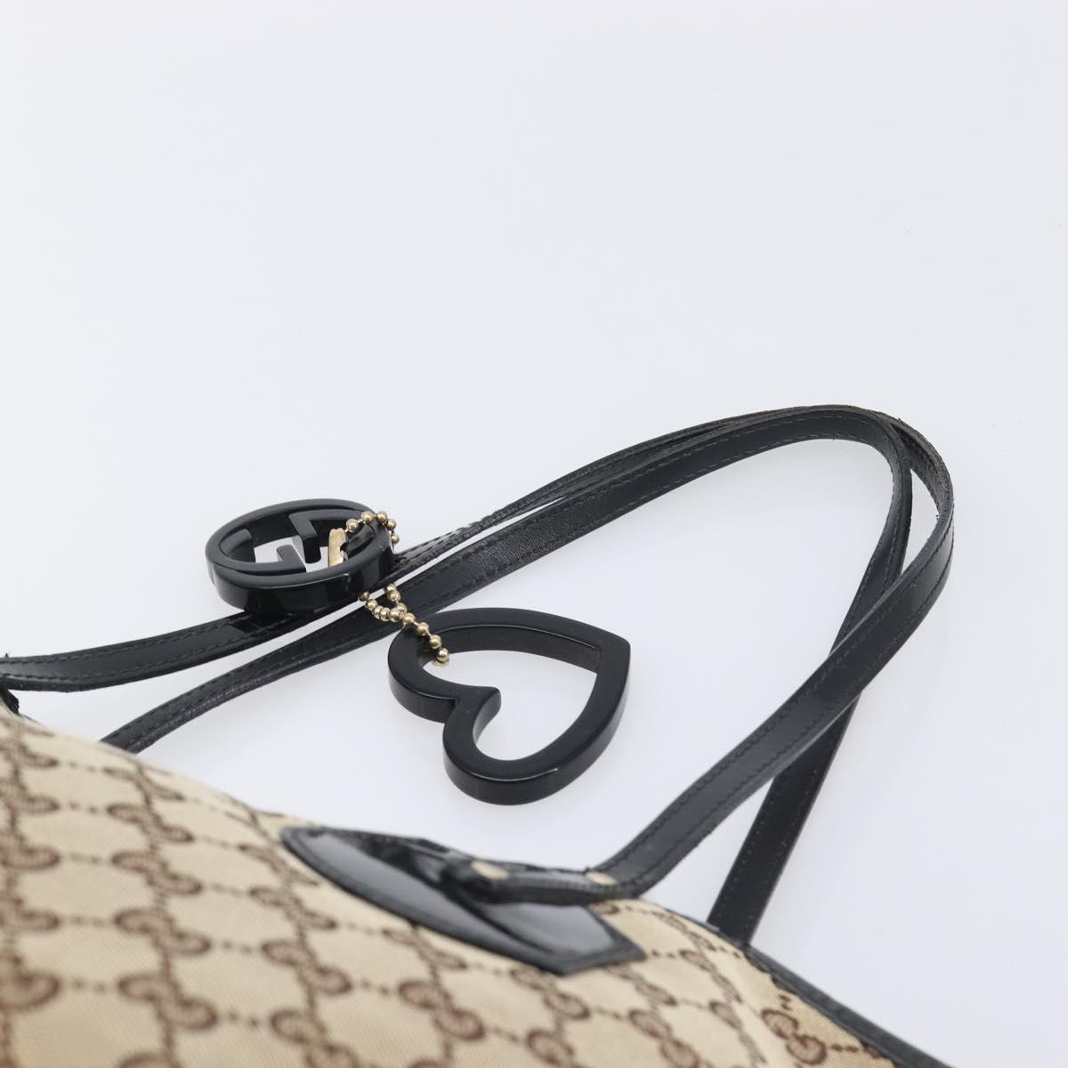 GUCCI GG Canvas Web Sherry Line Tote Bag Shoulder Bag 2 Set Beige Auth BA16222