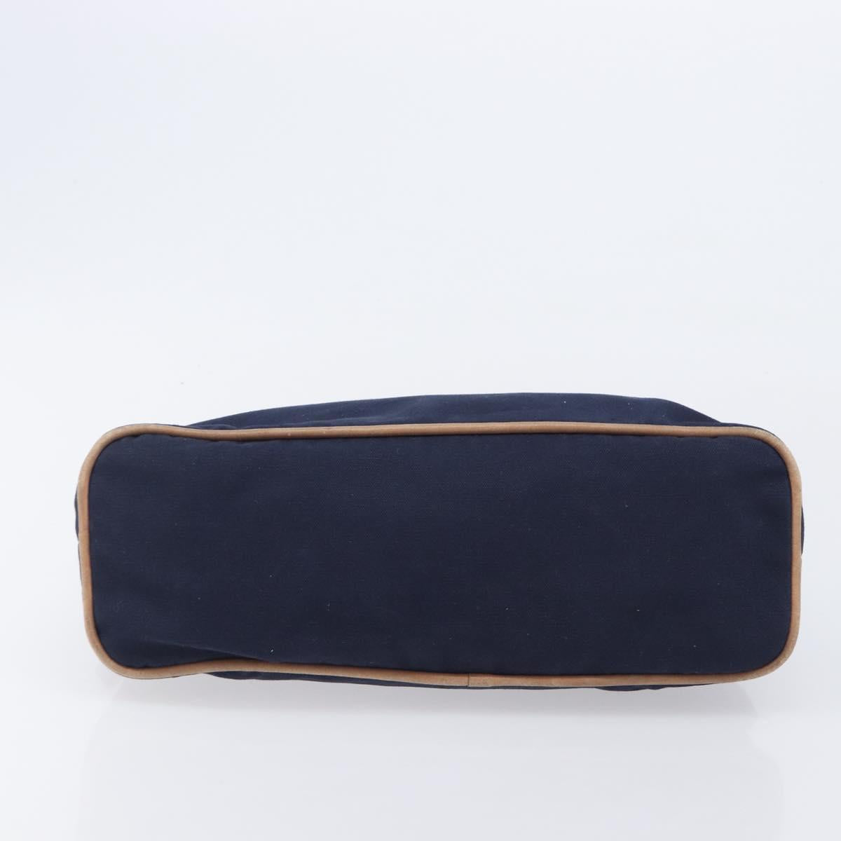 HERMES Pouch Hand Bag Canvas 3 Set Black Navy Auth BA16223