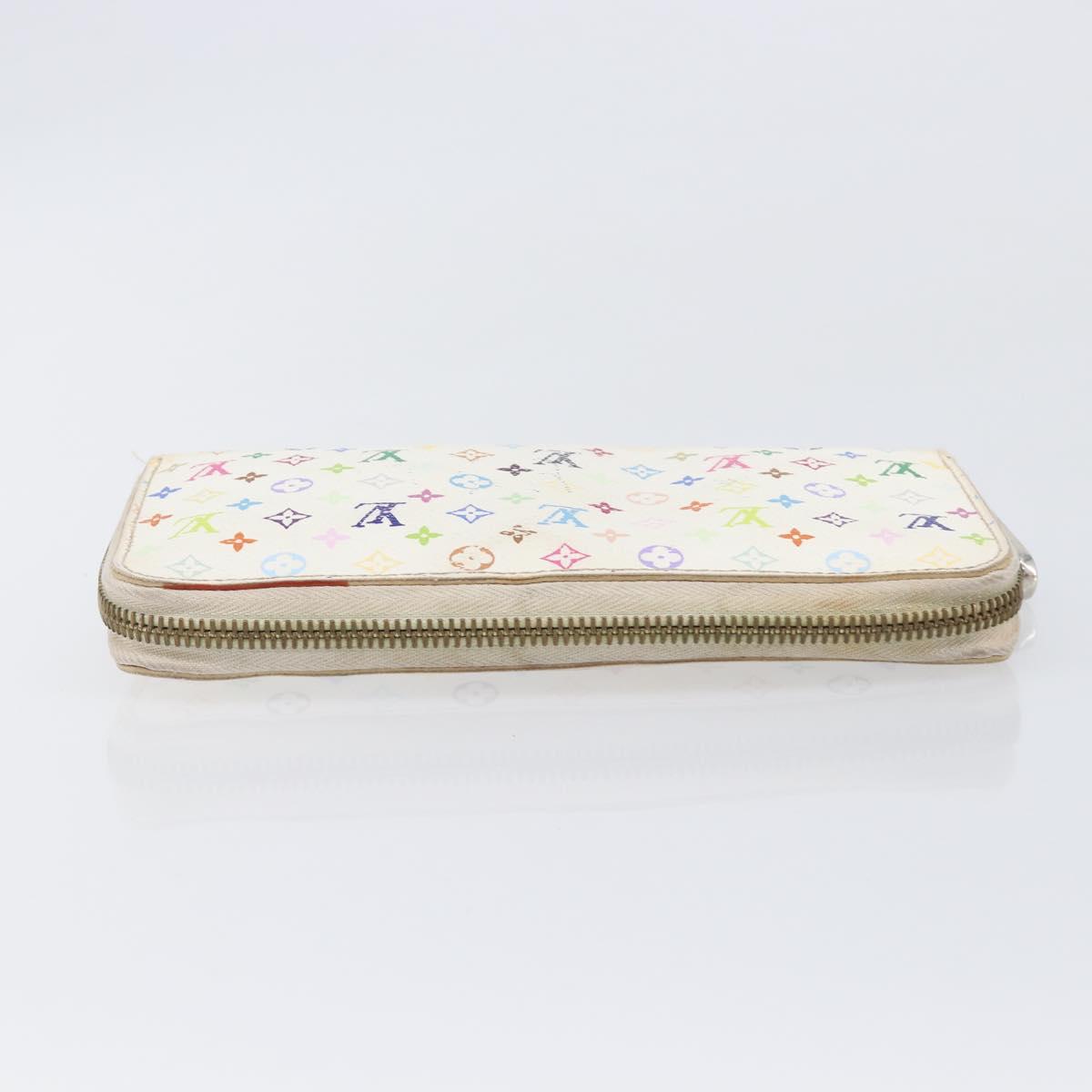 LOUIS VUITTON Monogram Multicolor Long Wallet 2 Set White LV Auth BA16225