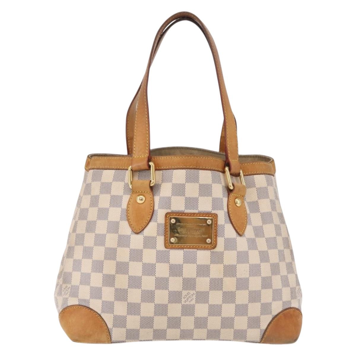 LOUIS VUITTON Damier Azur Hampstead PM Tote Bag N51207 LV Auth BA16248