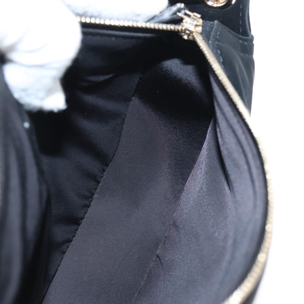 CHANEL Coconeig Chain Shoulder Bag Velvet 2way Black Gold Tone CC Auth BA16260SM