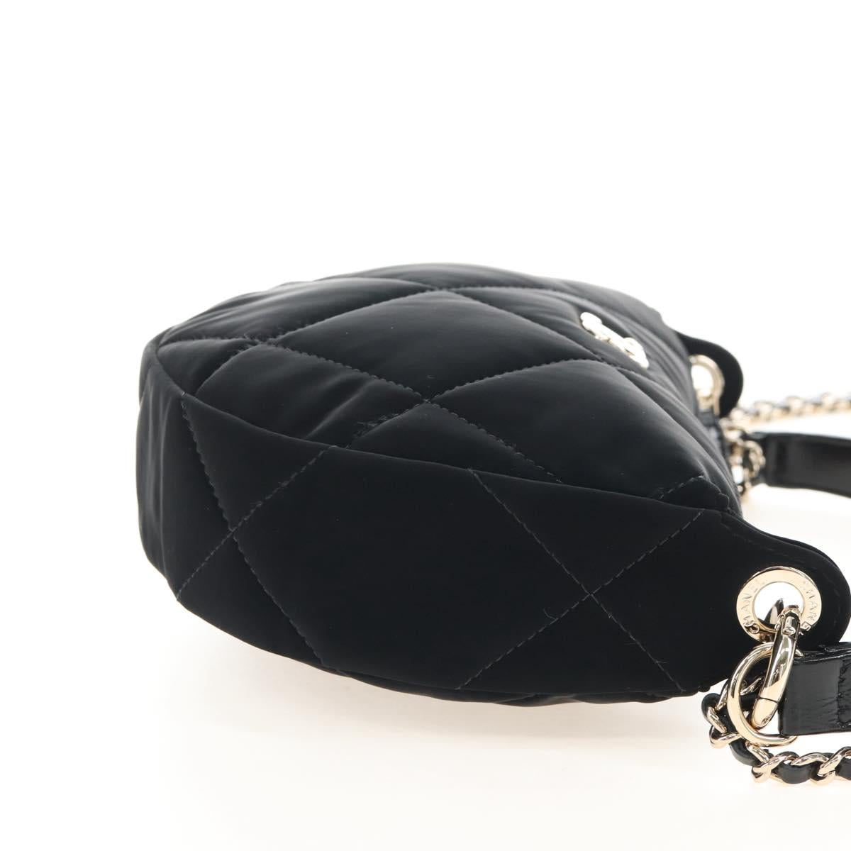 CHANEL Coconeig Chain Shoulder Bag Velvet 2way Black Gold Tone CC Auth BA16260SM