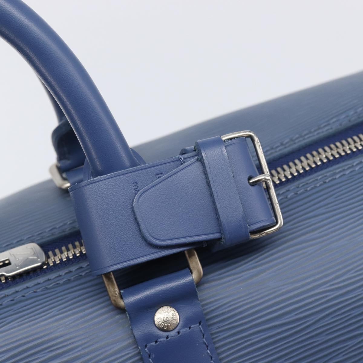 LOUIS VUITTON Epi Keepall 45 Boston Bag Blue Myrtille M5906G LV Auth BA16261V