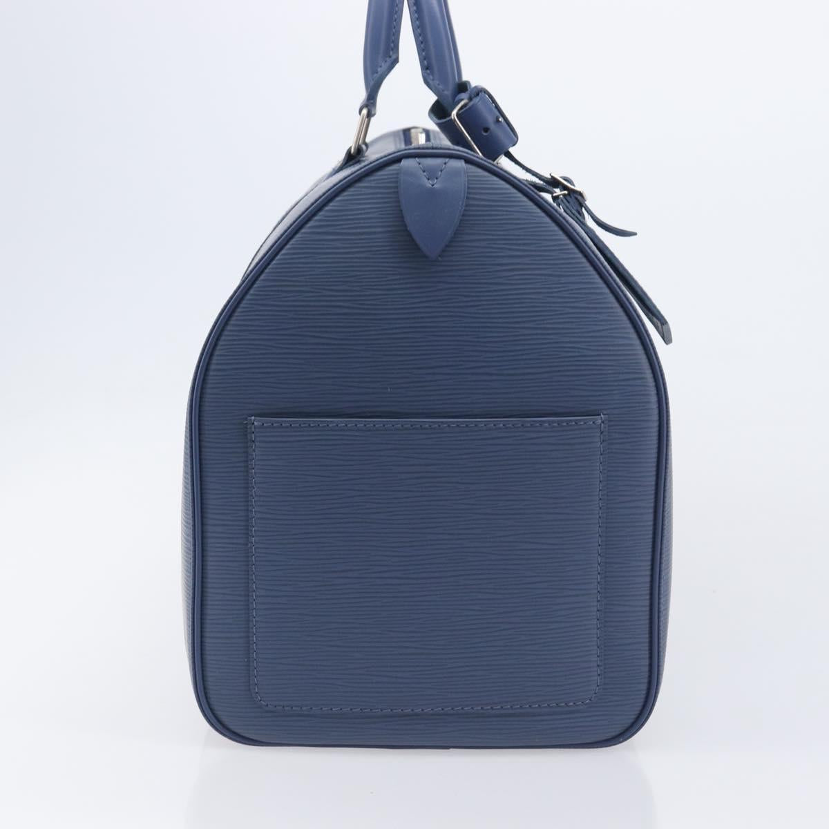 LOUIS VUITTON Epi Keepall 45 Boston Bag Blue Myrtille M5906G LV Auth BA16261V