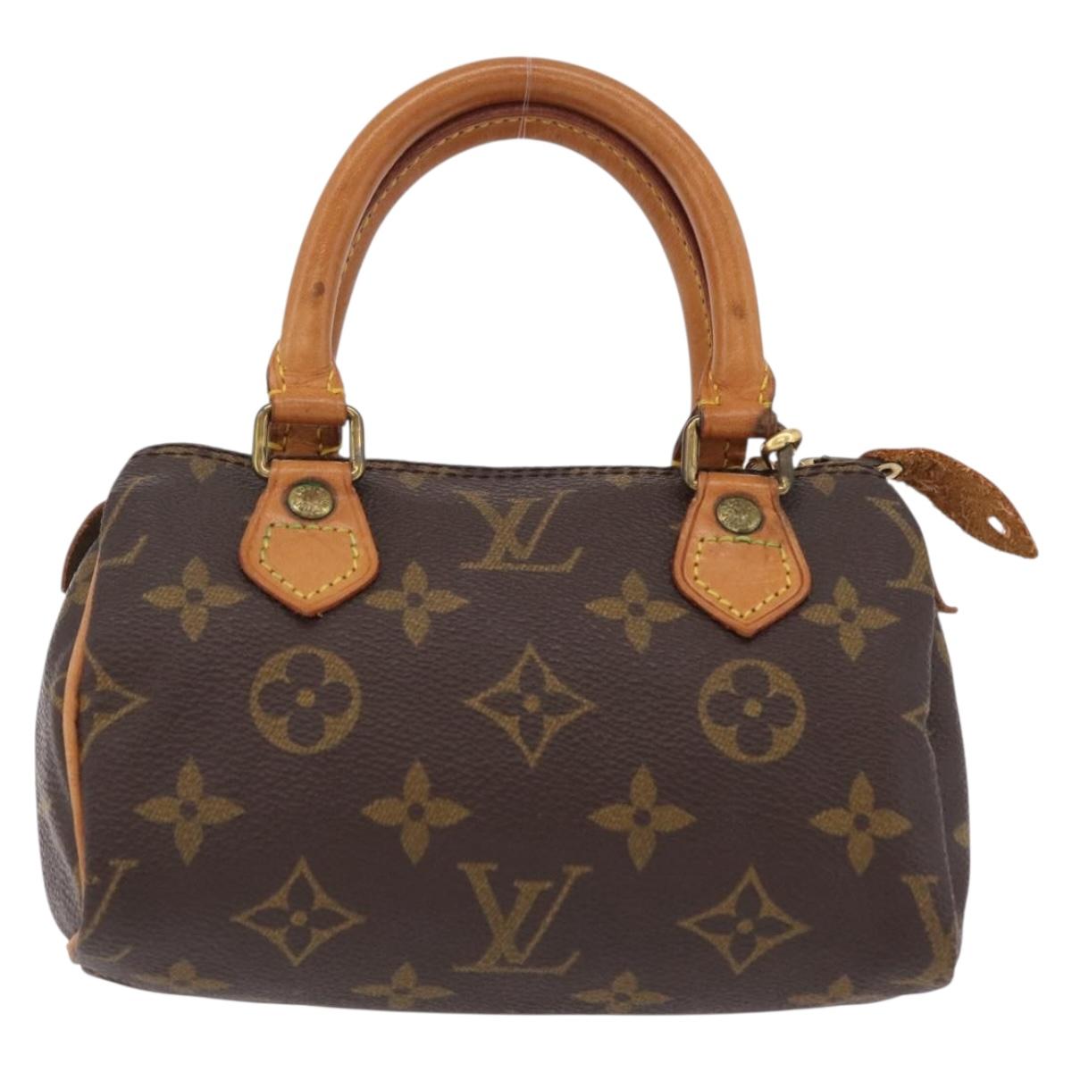 LOUIS VUITTON Monogram Mini Speedy Hand Bag M41534 LV Auth BA16265V