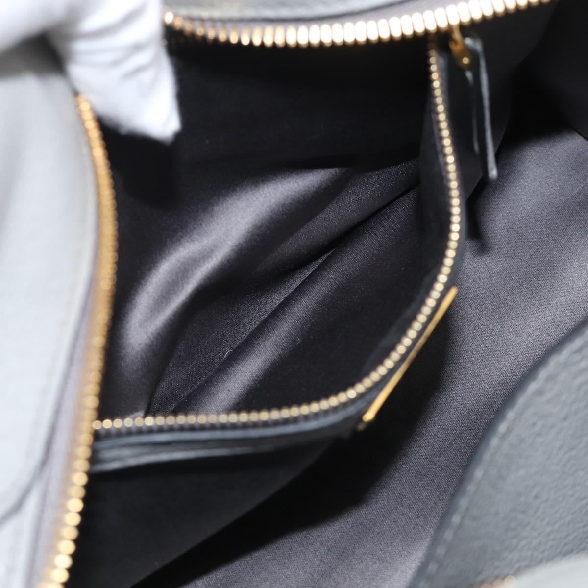 Miu Miu Hand Bag Leather 2way Gray Gold Tone Auth BA16268V