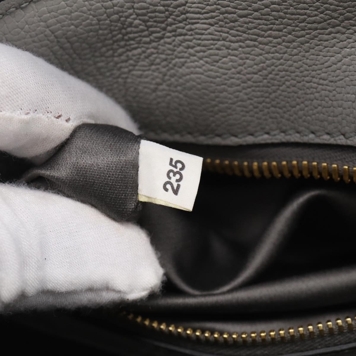 Miu Miu Hand Bag Leather 2way Gray Gold Tone Auth BA16268V