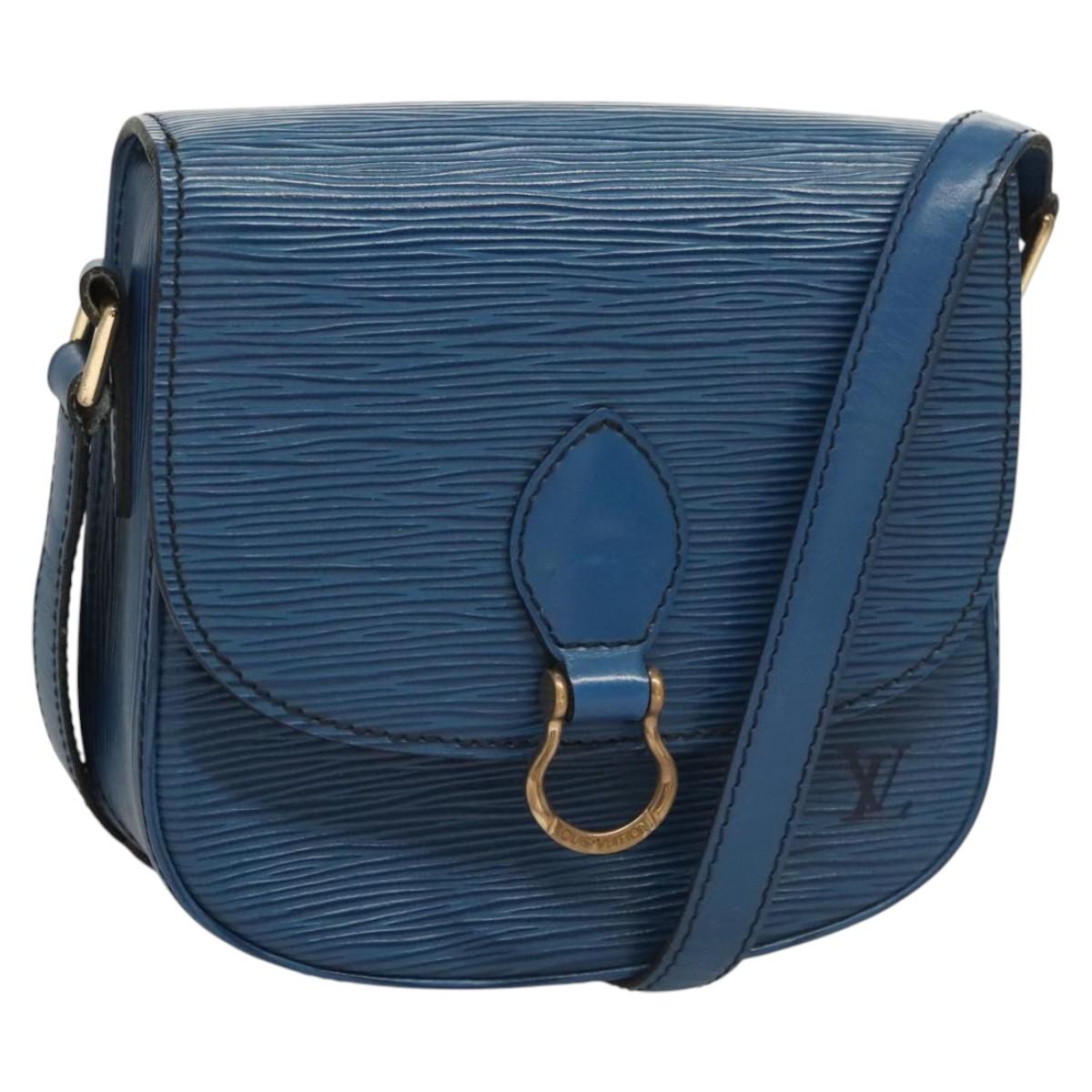 LOUIS VUITTON Epi Saint Cloud PM Shoulder Bag Blue M52195 LV Auth BA1629