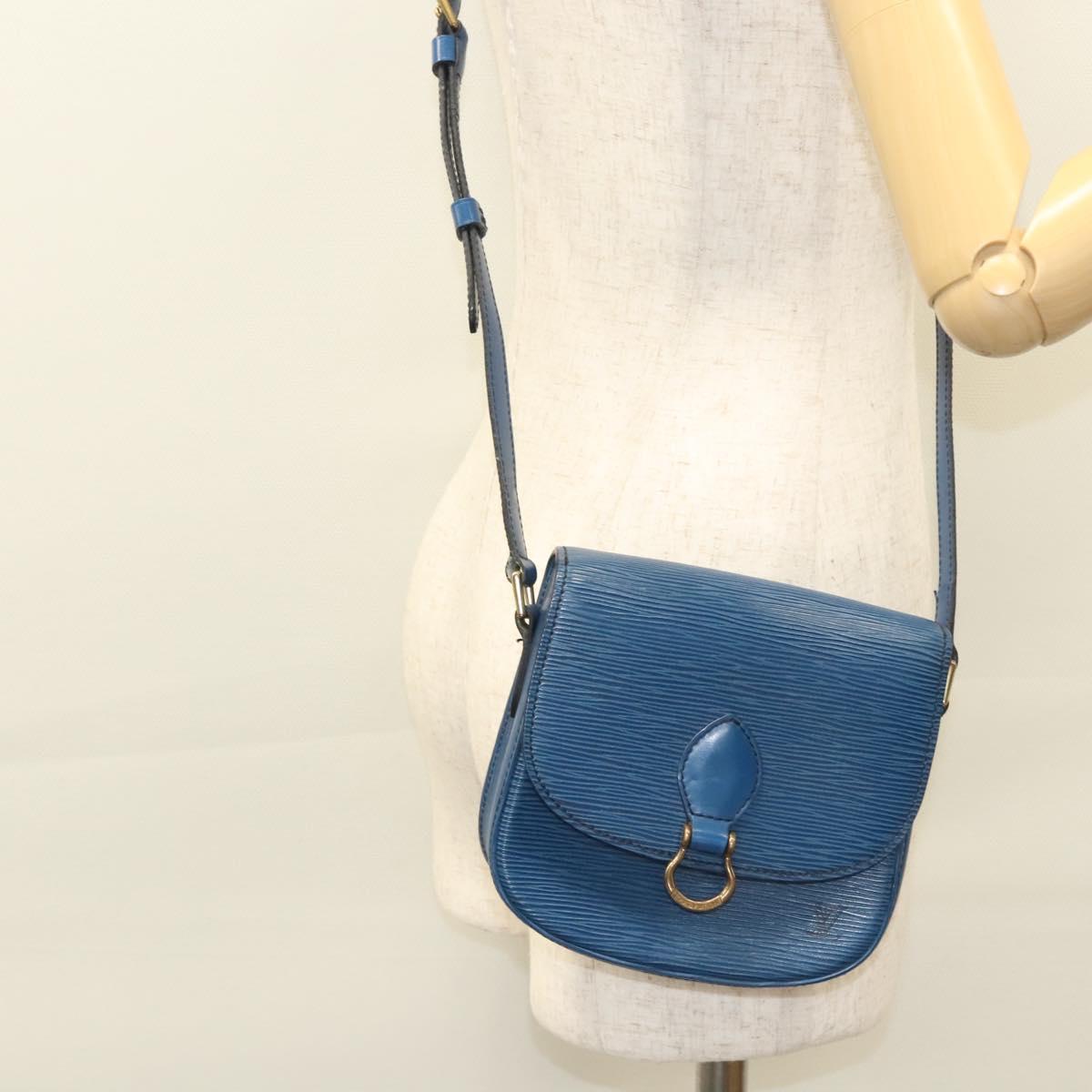 LOUIS VUITTON Epi Saint Cloud PM Shoulder Bag Blue M52195 LV Auth BA1629