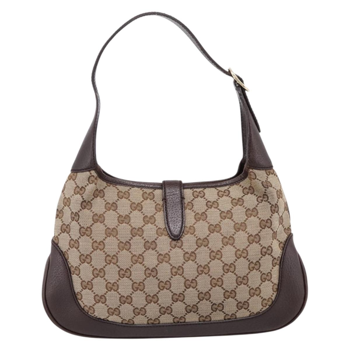 GUCCI GG Canvas New Jackie Webb Sherry Line Shoulder Bag 153696 Auth BA16302V
