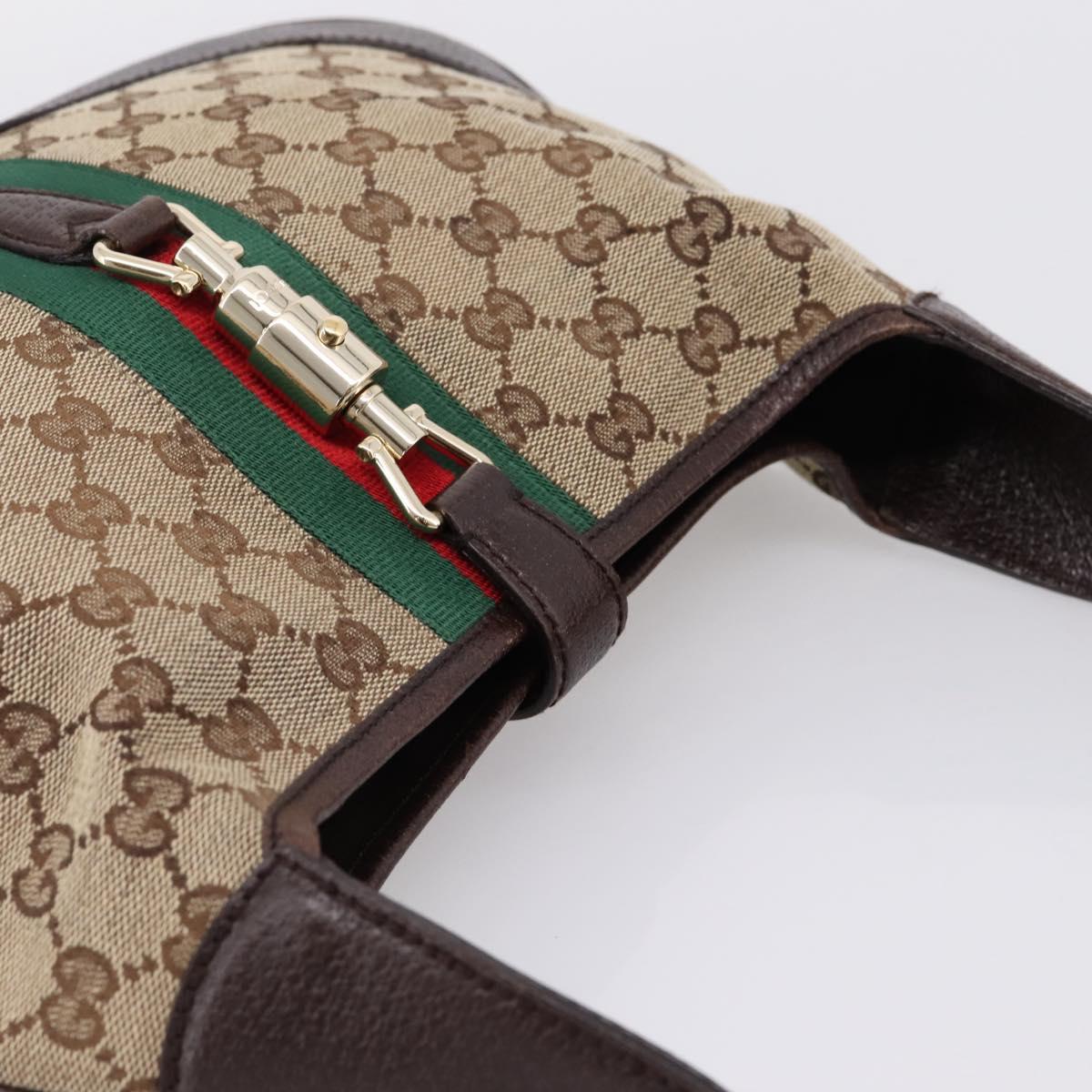 GUCCI GG Canvas New Jackie Webb Sherry Line Shoulder Bag 153696 Auth BA16302V