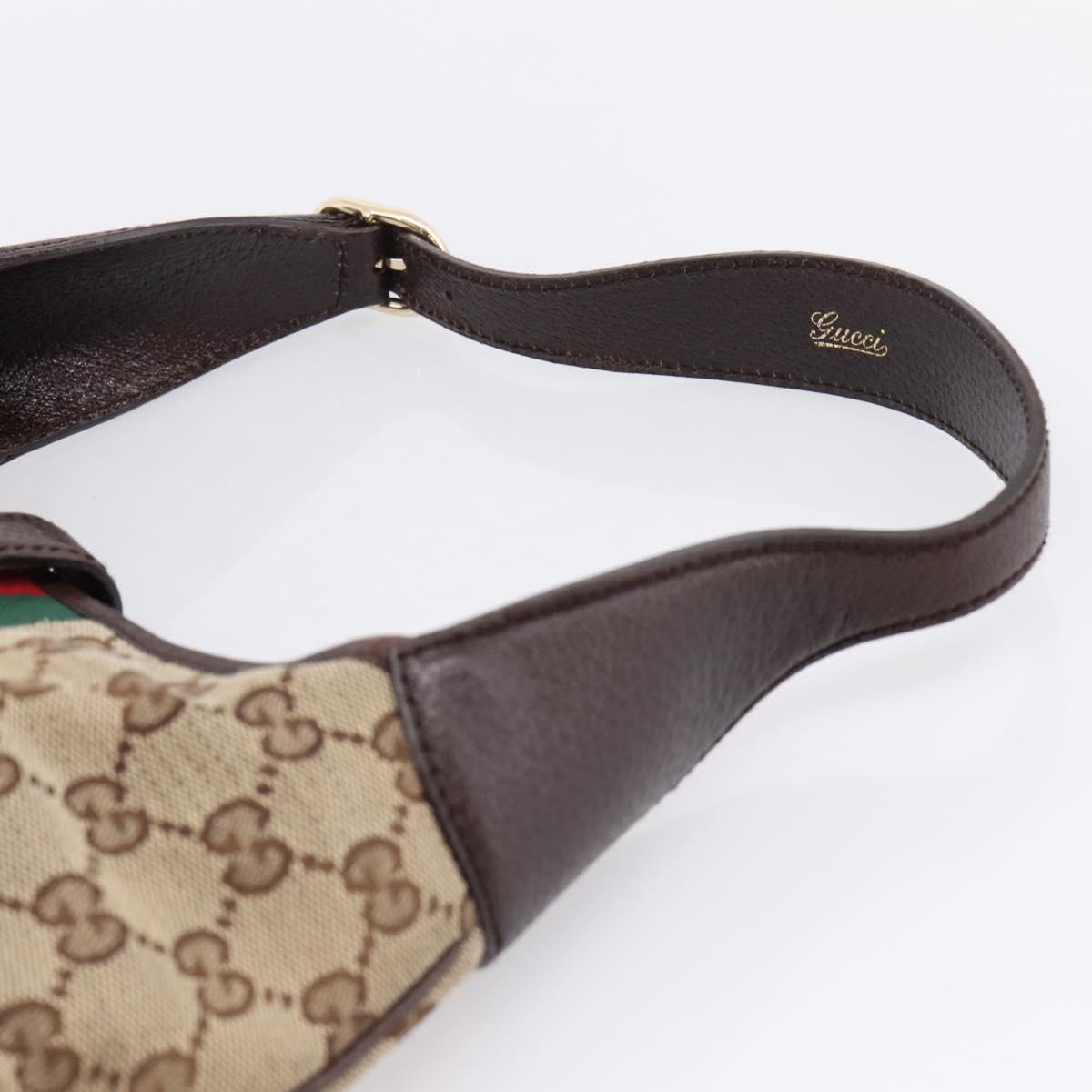 GUCCI GG Canvas New Jackie Webb Sherry Line Shoulder Bag 153696 Auth BA16302V