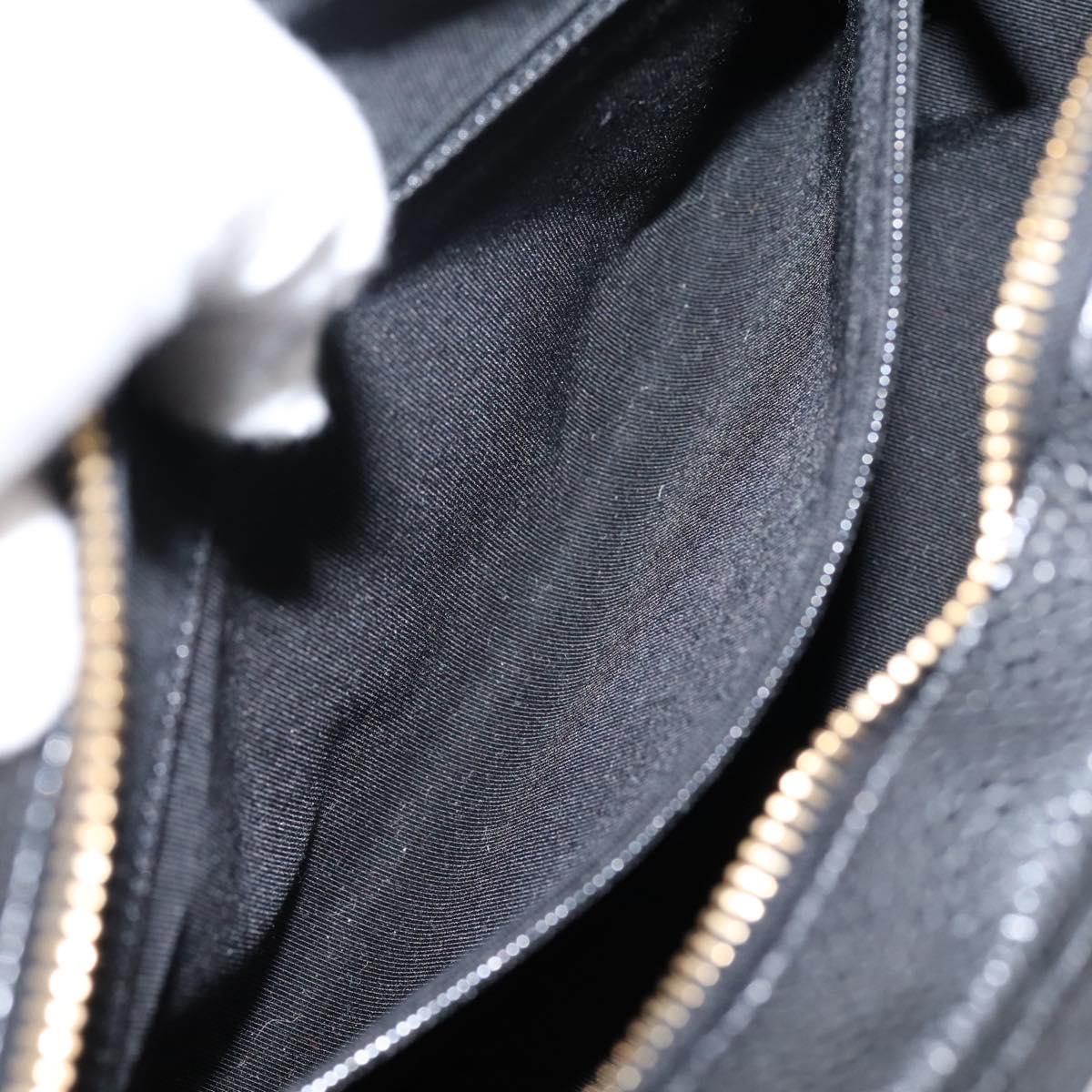 CHANEL Matelasse Chain Shoulder Bag Caviar Skin Black Gold CC Auth BA16326SAV