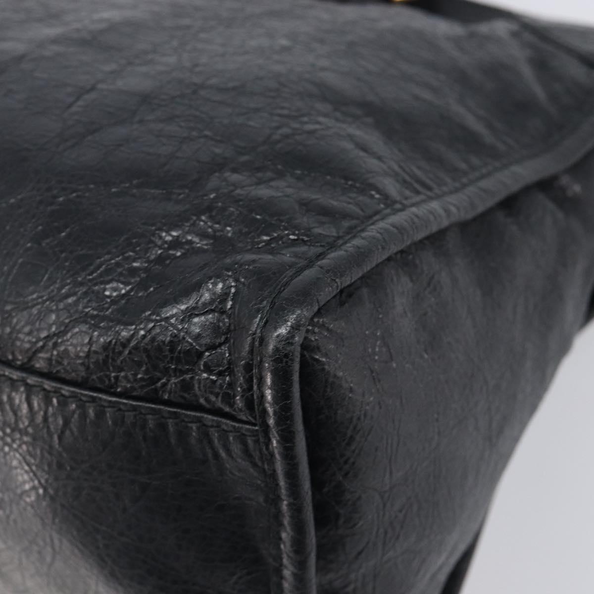 Balenciaga Giant City Hand Bag Leather 2way Black Gold 281770 Auth BA16329SAM