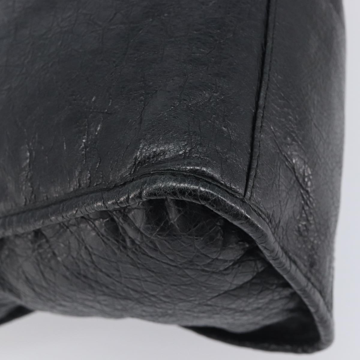 Balenciaga Giant City Hand Bag Leather 2way Black Gold 281770 Auth BA16329SAM