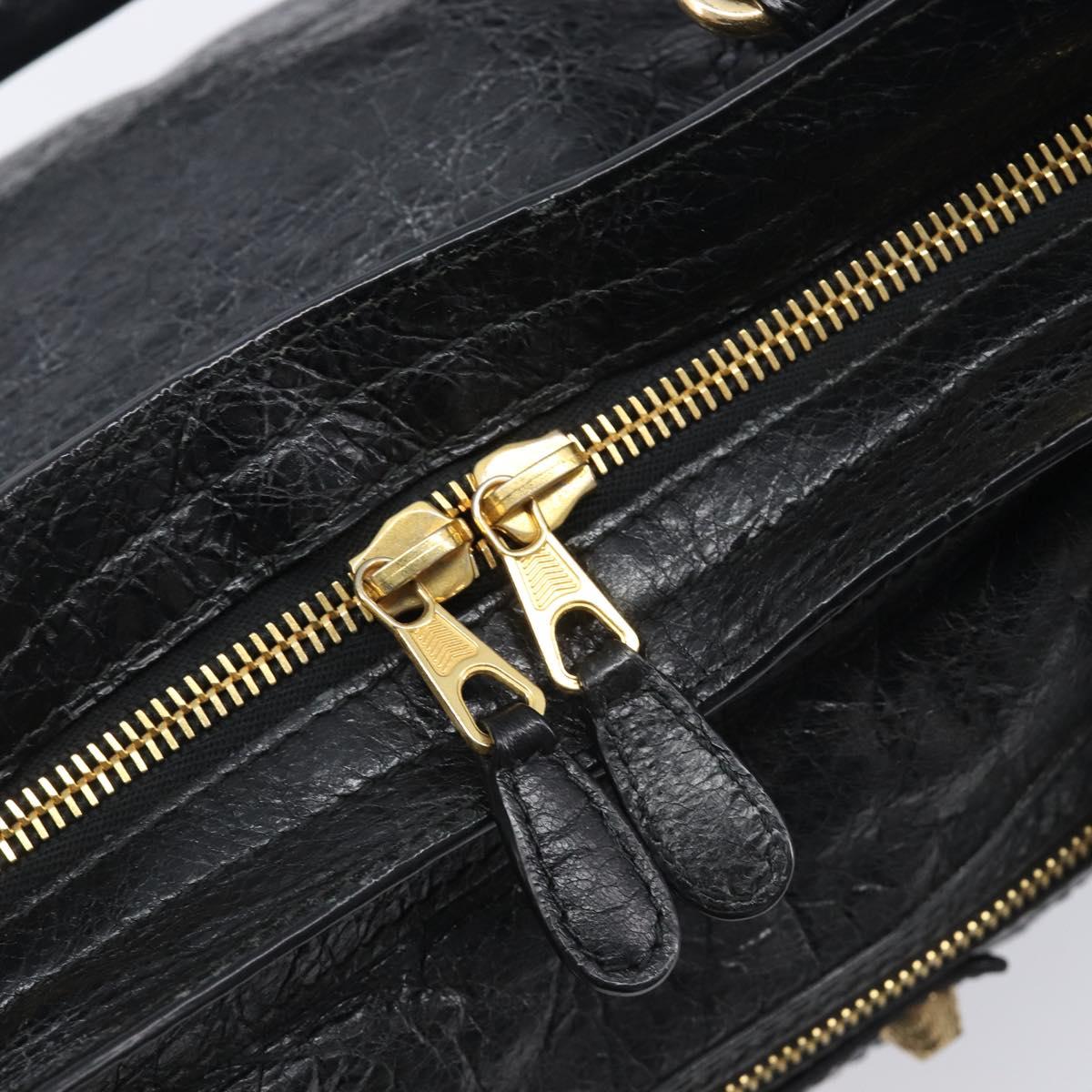 Balenciaga Giant City Hand Bag Leather 2way Black Gold 281770 Auth BA16329SAM