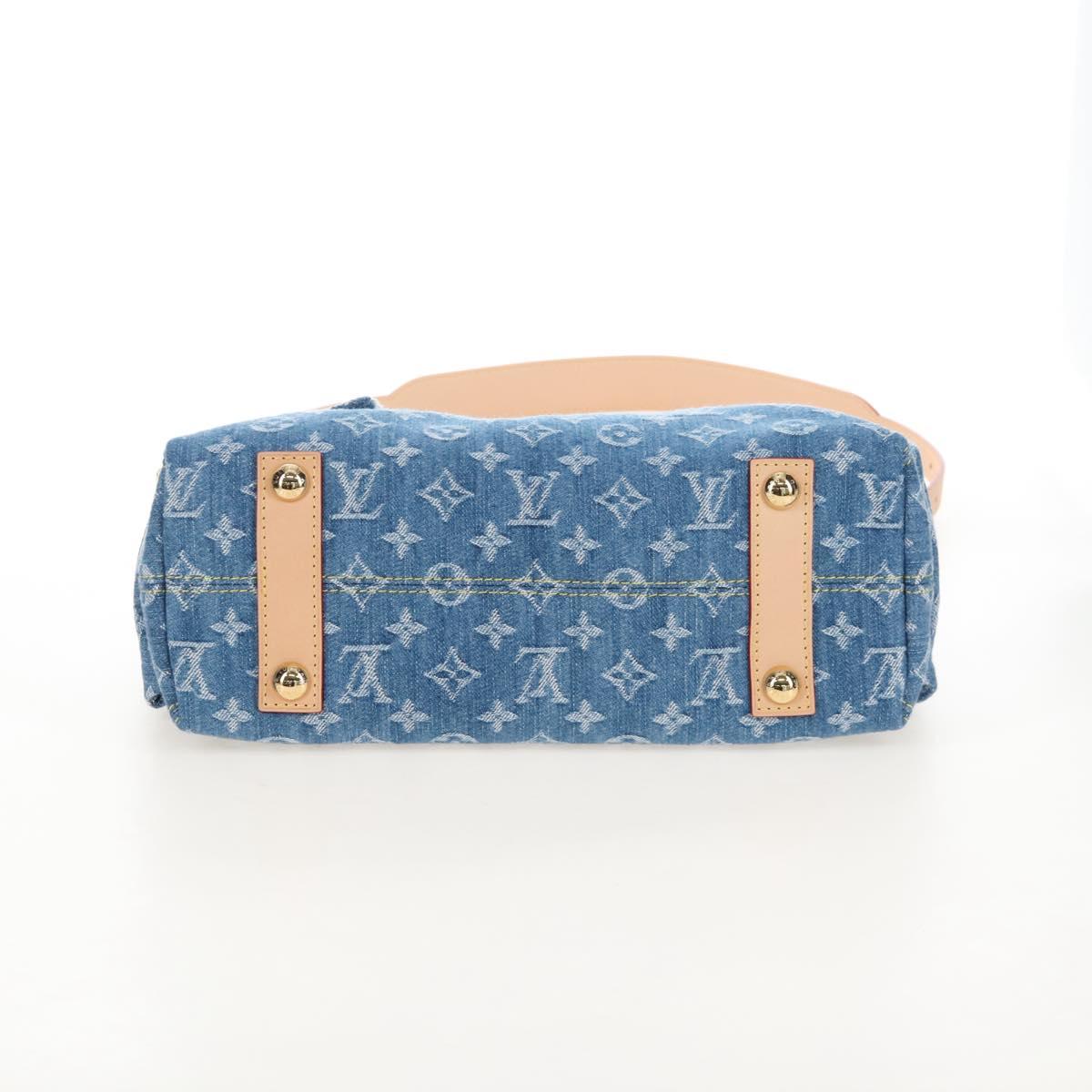 LOUIS VUITTON Monogram Denim Carryall MM Shoulder Bag Blue M46855 LV Auth BA16347SM