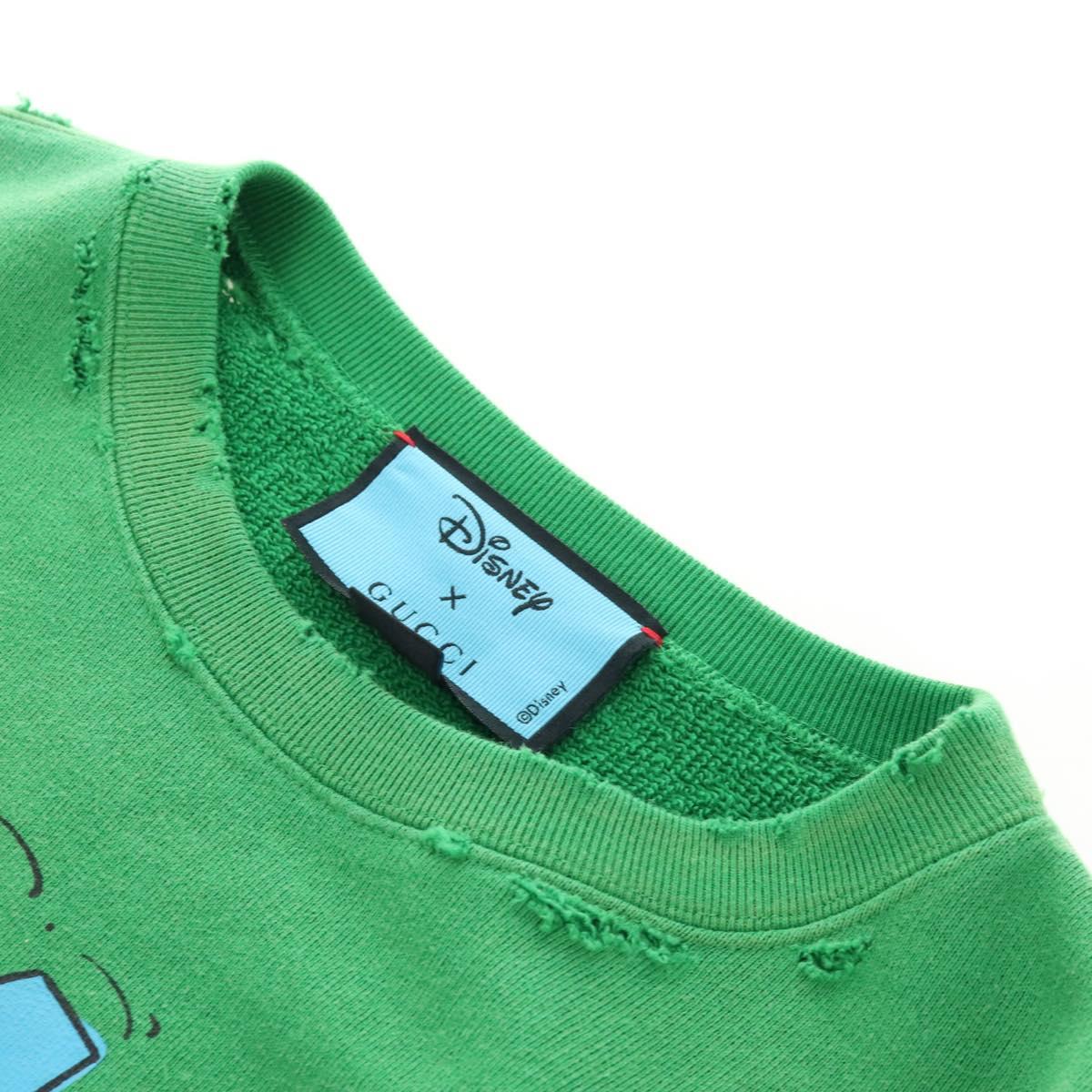 GUCCI x Disney Donald Duck Trainer Cotton Green Disney Auth BA16350M