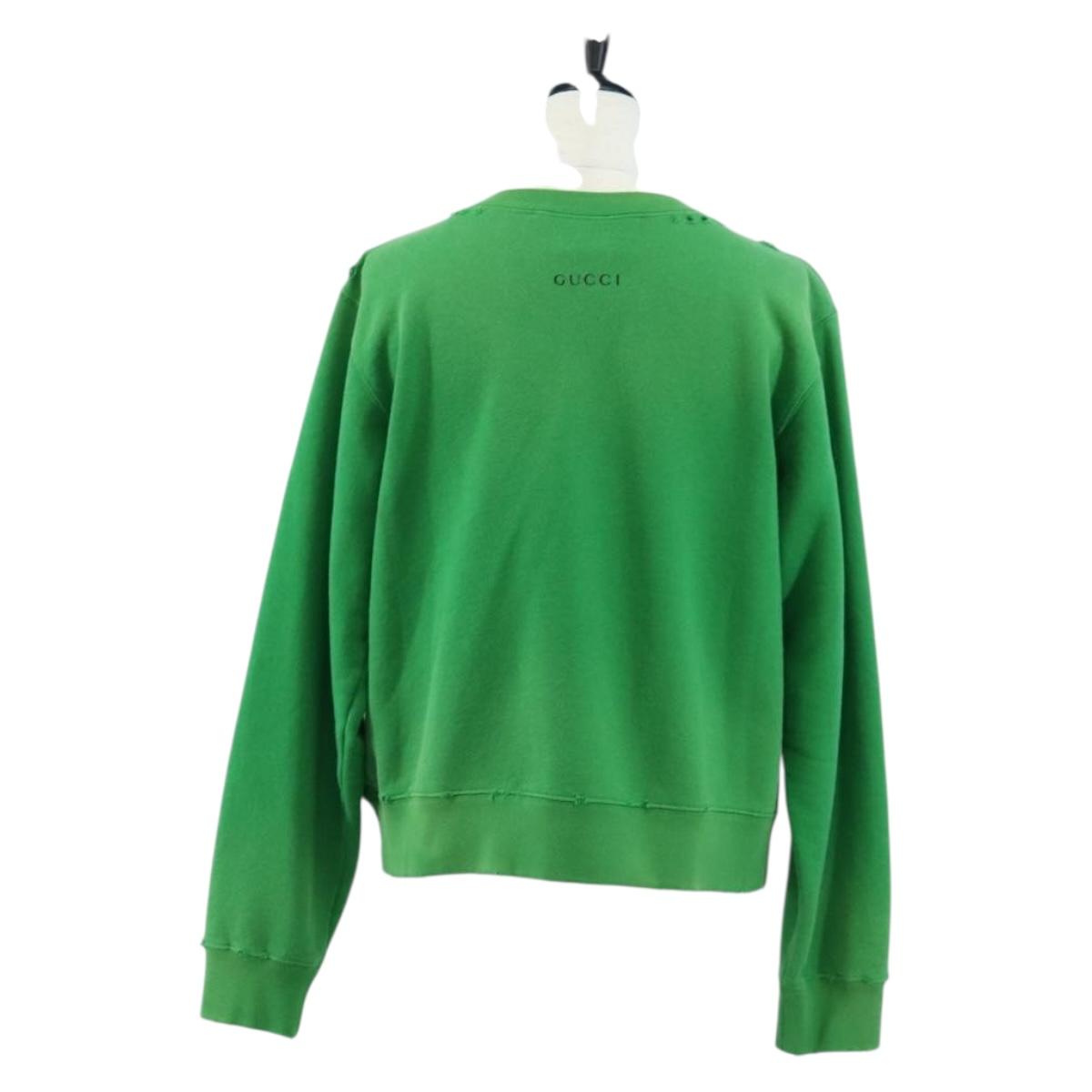 GUCCI x Disney Donald Duck Trainer Cotton Green Disney Auth BA16350M
