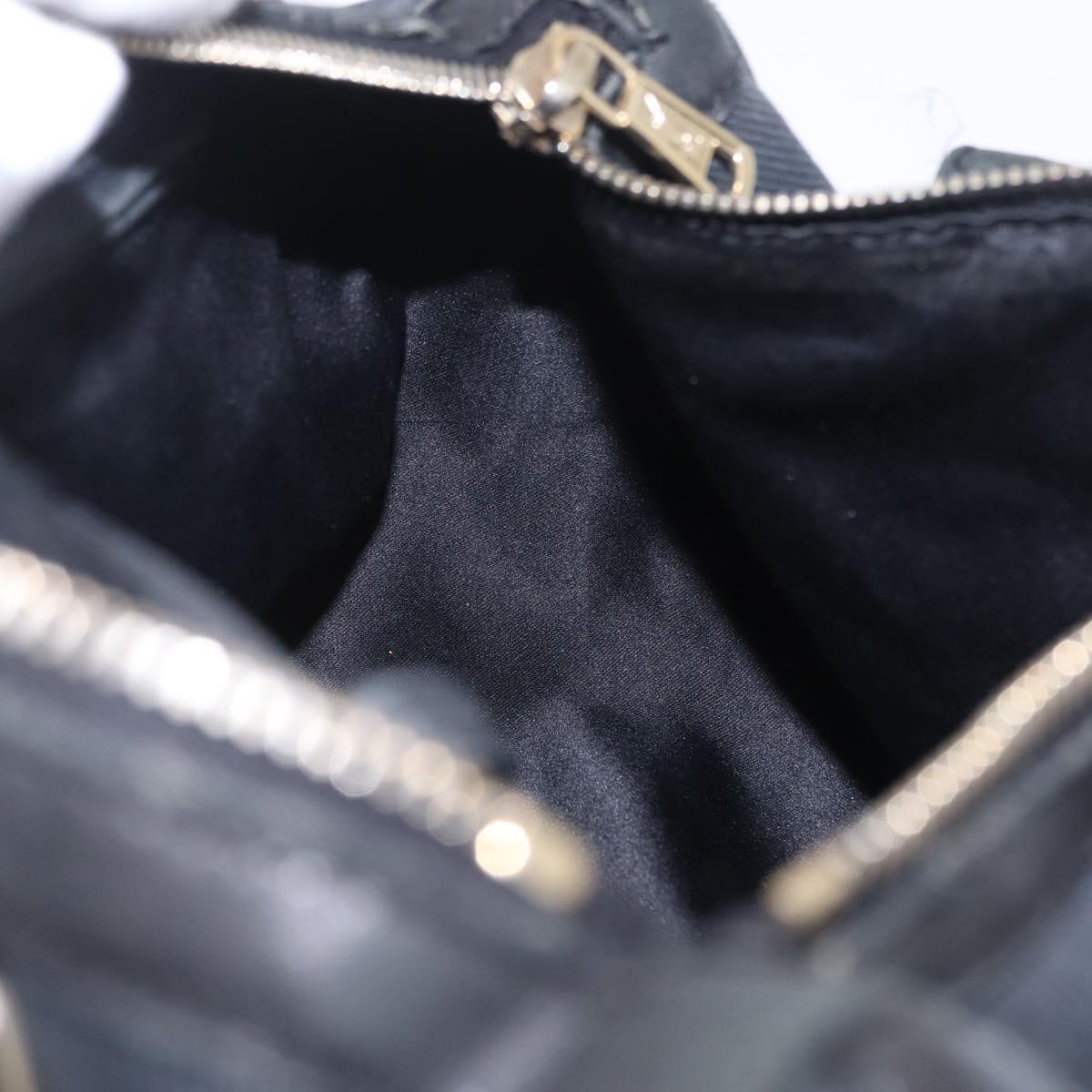 Saint Laurent Kahala Tote Bag Canvas Navy Gold Auth BA16357