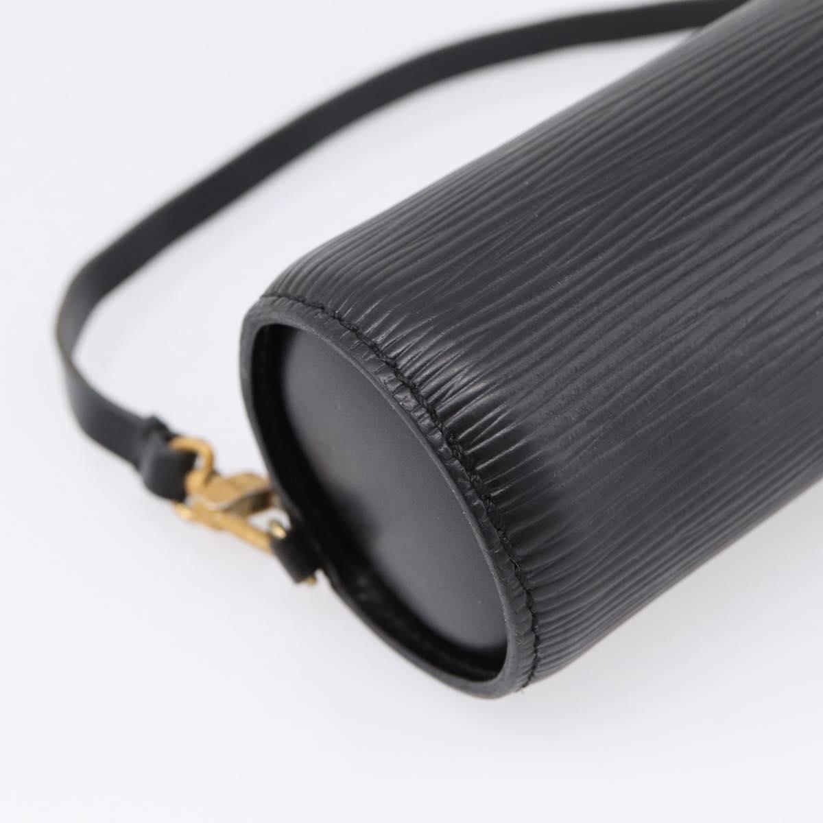 LOUIS VUITTON Epi Soufflot Pouch Black LV Auth BA16364