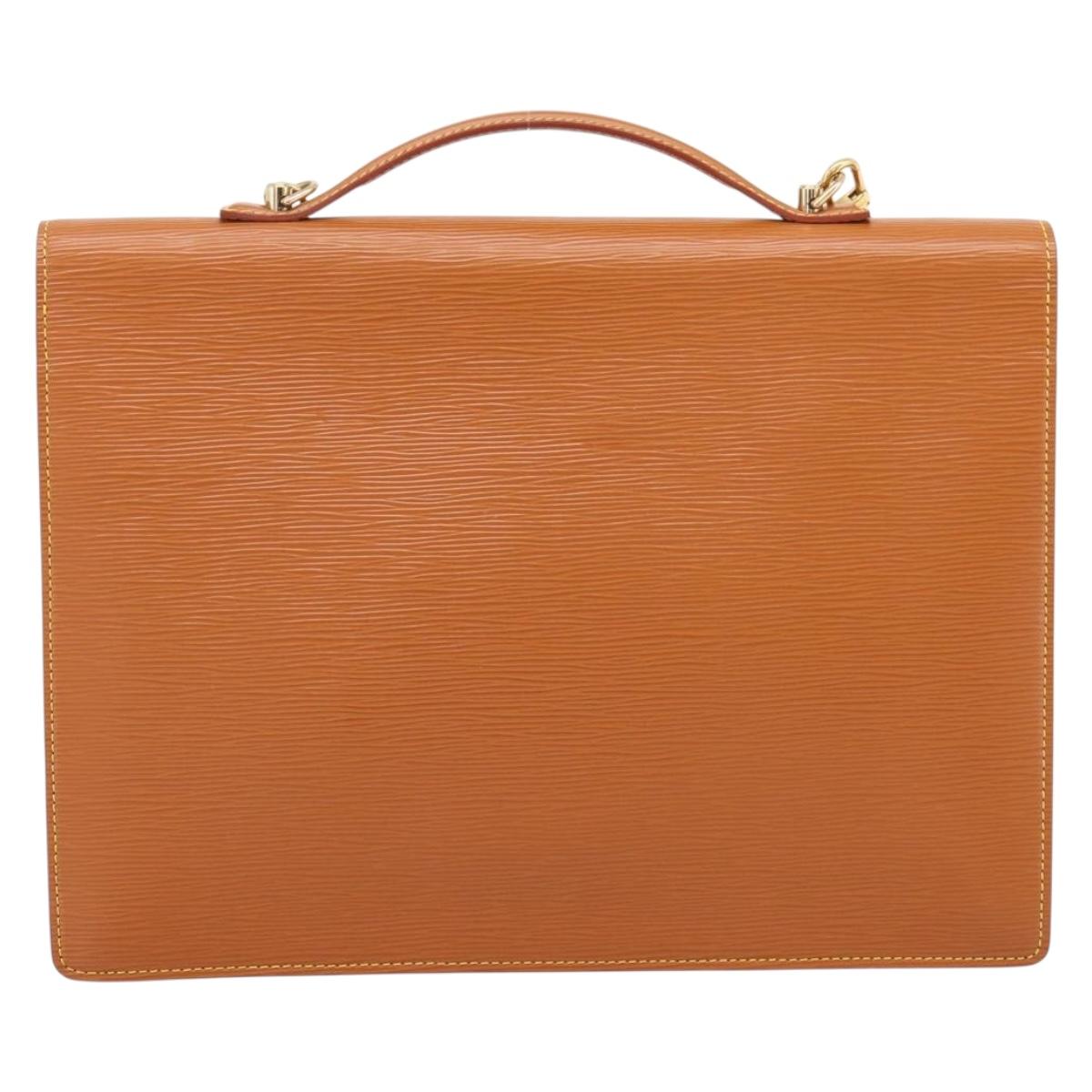 LOUIS VUITTON Epi Porte Documents Bandouliere Bag Zipangu M54468 LV Auth BA16370