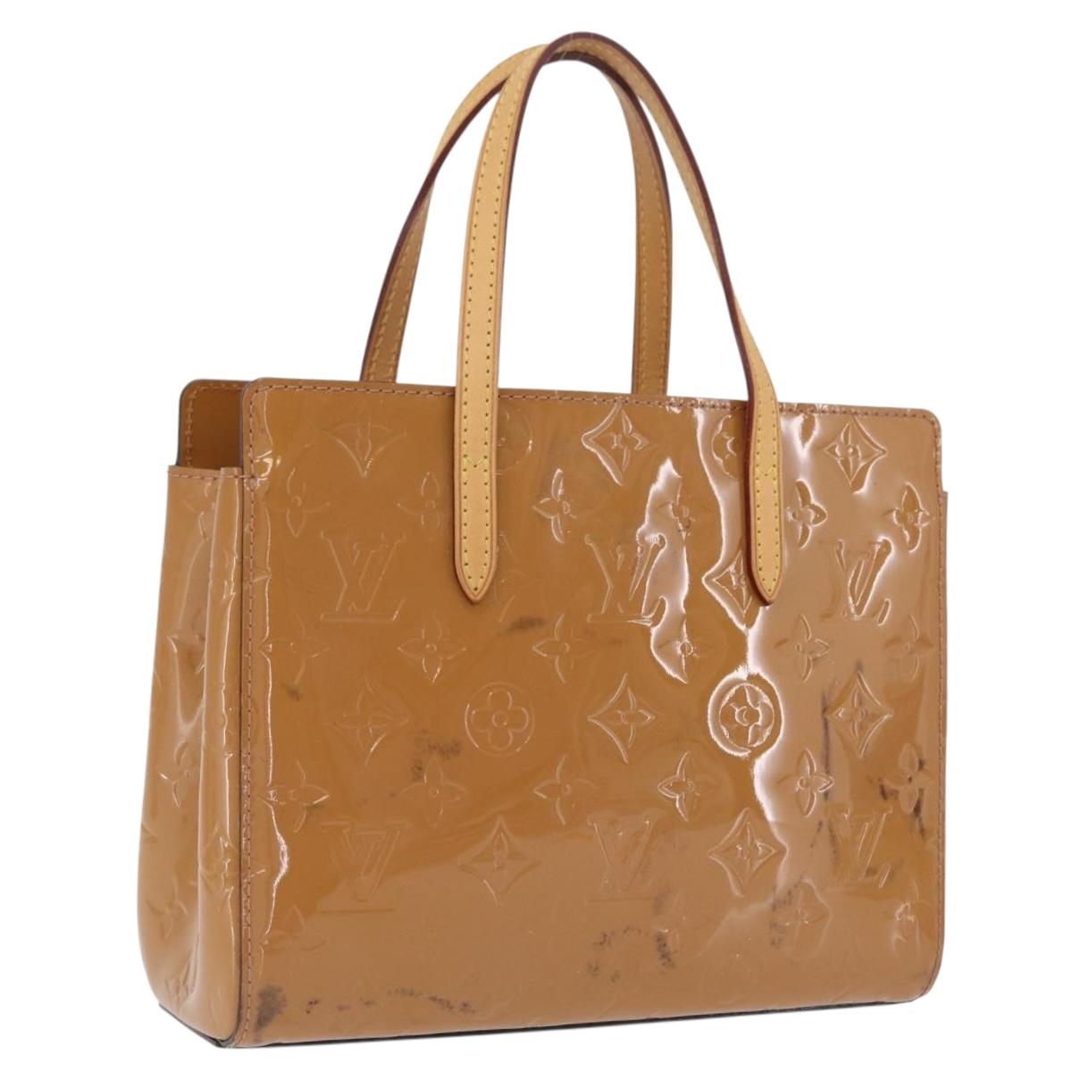 LOUIS VUITTON Monogram Vernis Catalina BB Hand Bag Noisette LV Auth BA16376