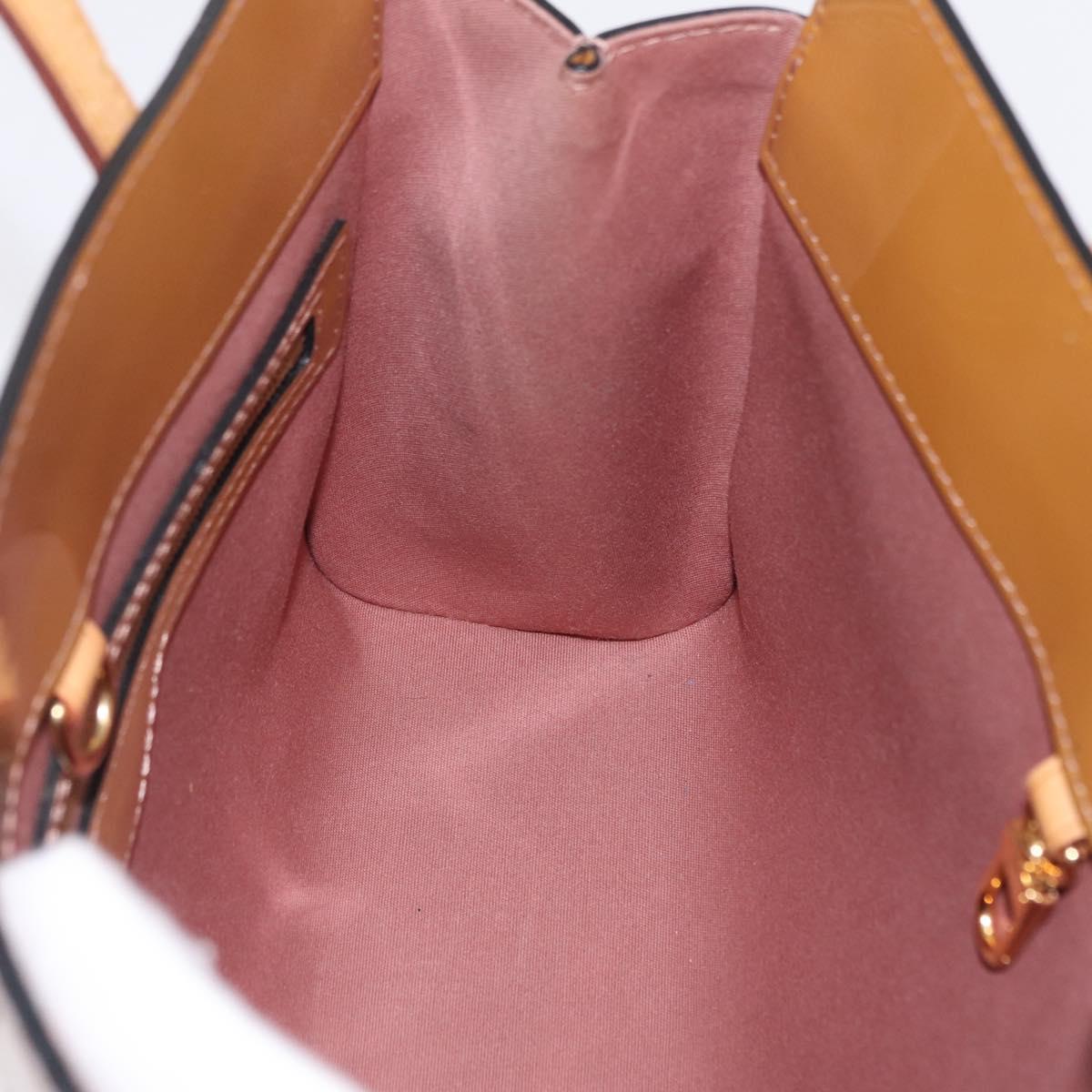 LOUIS VUITTON Monogram Vernis Catalina BB Hand Bag Noisette LV Auth BA16376