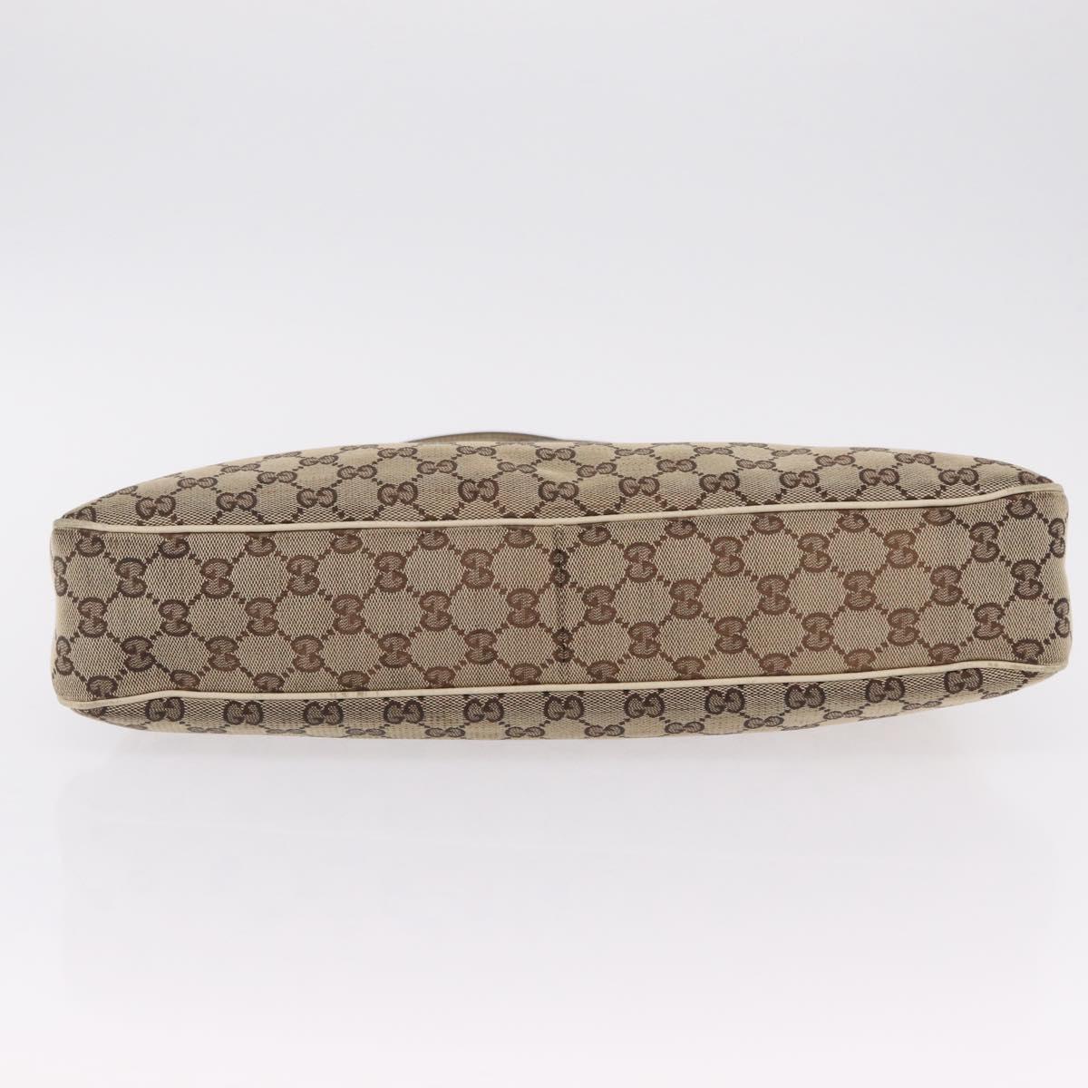 GUCCI GG Canvas Tote Bag Beige Gold 121023 Auth BA16377
