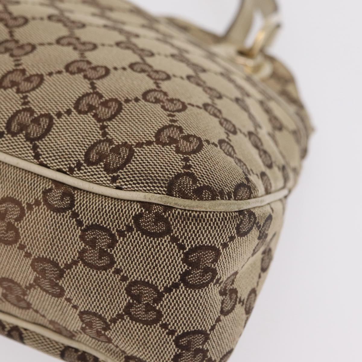 GUCCI GG Canvas Tote Bag Beige Gold 121023 Auth BA16377