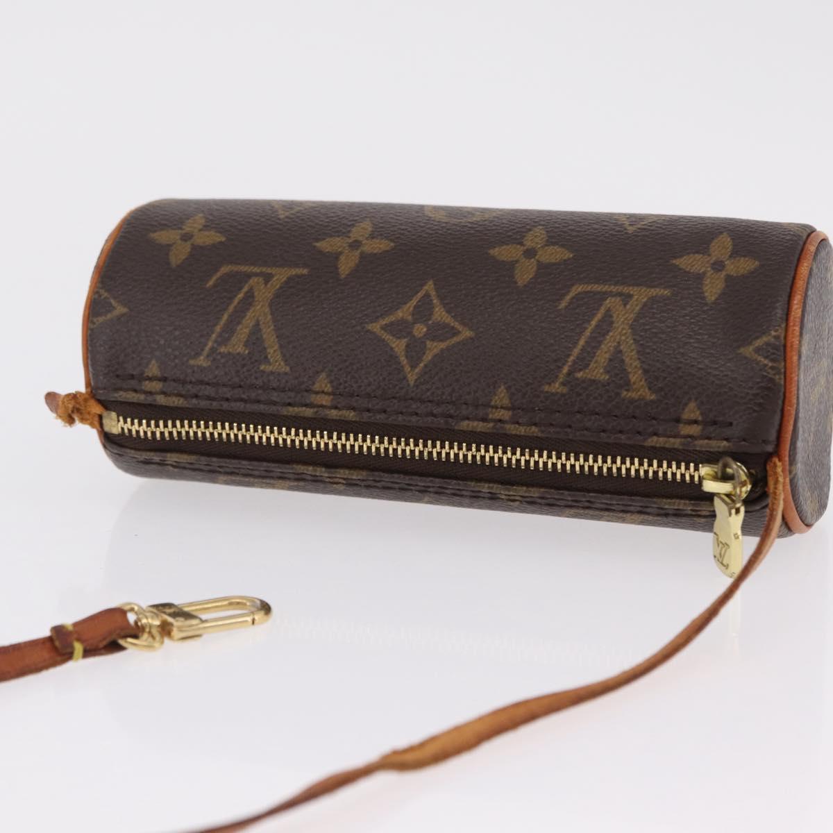 LOUIS VUITTON Monogram Papillon Pouch LV Auth BA16380