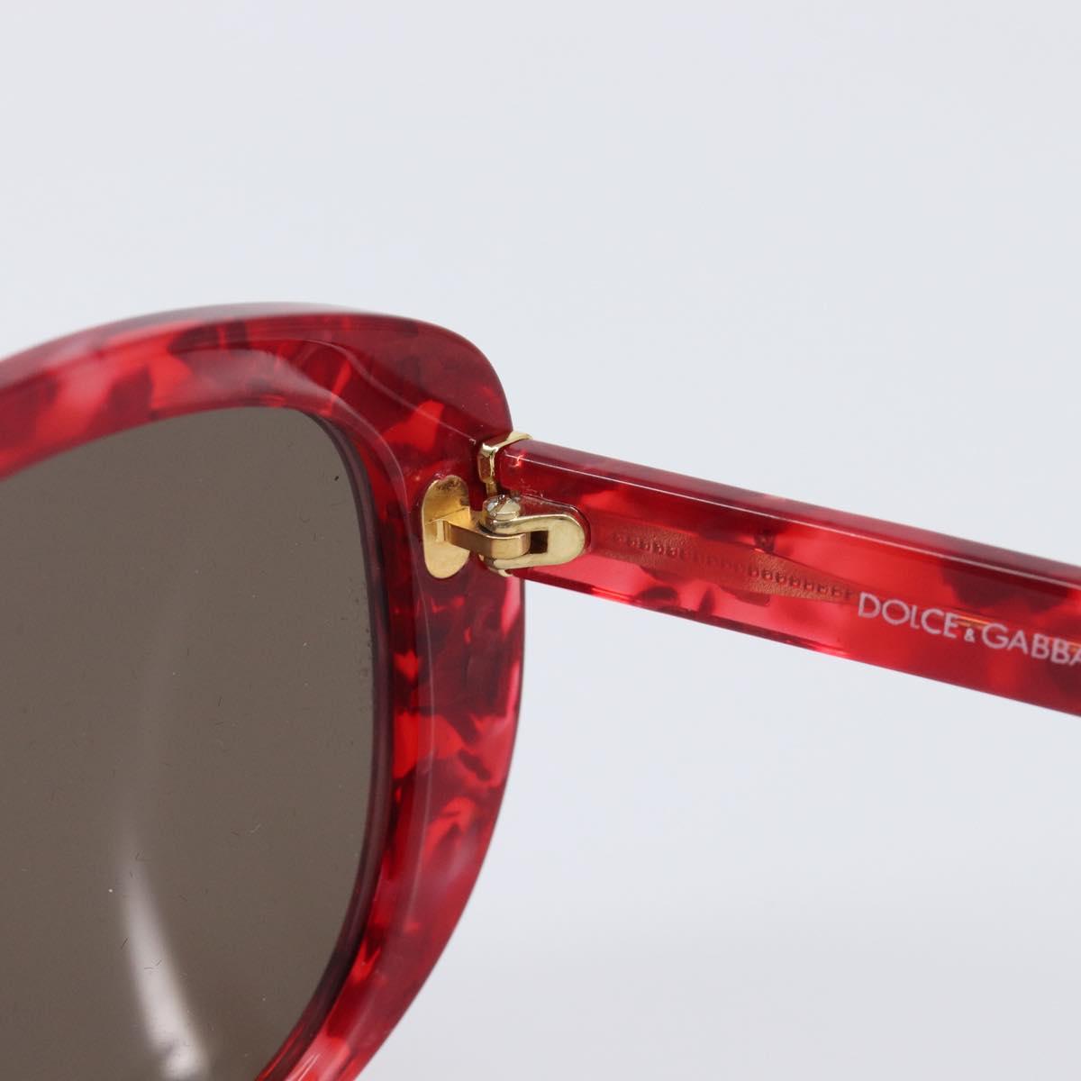 Dolce & Gabbana Sunglasses Plastic Red Gold Auth BA16382V