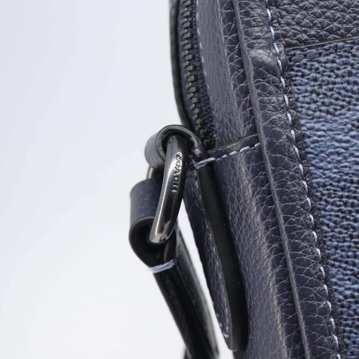 Coach Shoulder Bag Leather Blue Auth BA16394A